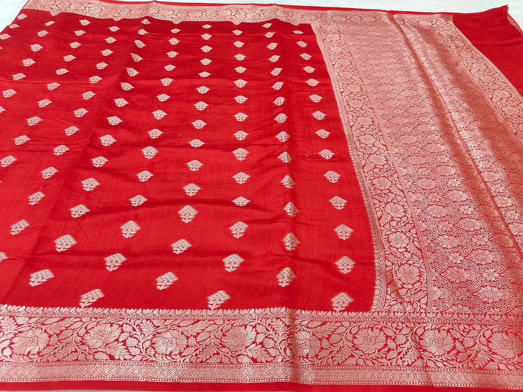 Pure Chiniya Silk Banarasi Saree | Tanchoi Zari Woven Luxury Saree from Varanasi