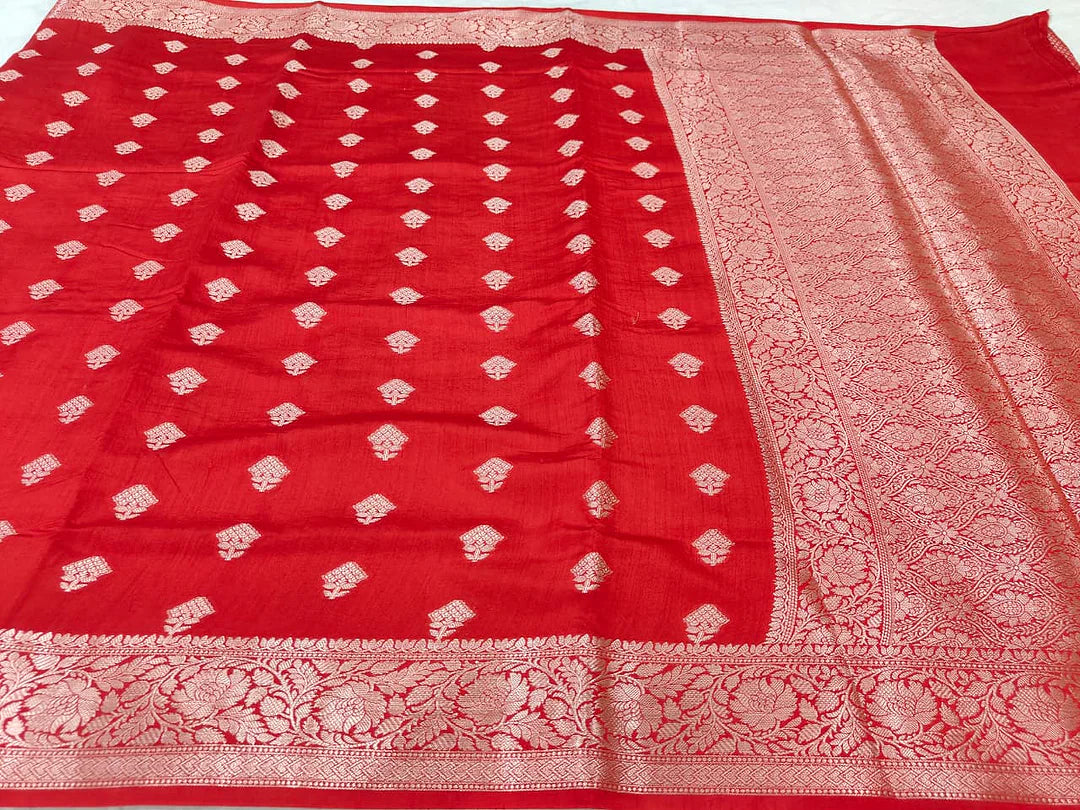 Pure Chiniya Silk Banarasi Saree | Tanchoi Zari Woven Luxury Saree from Varanasi