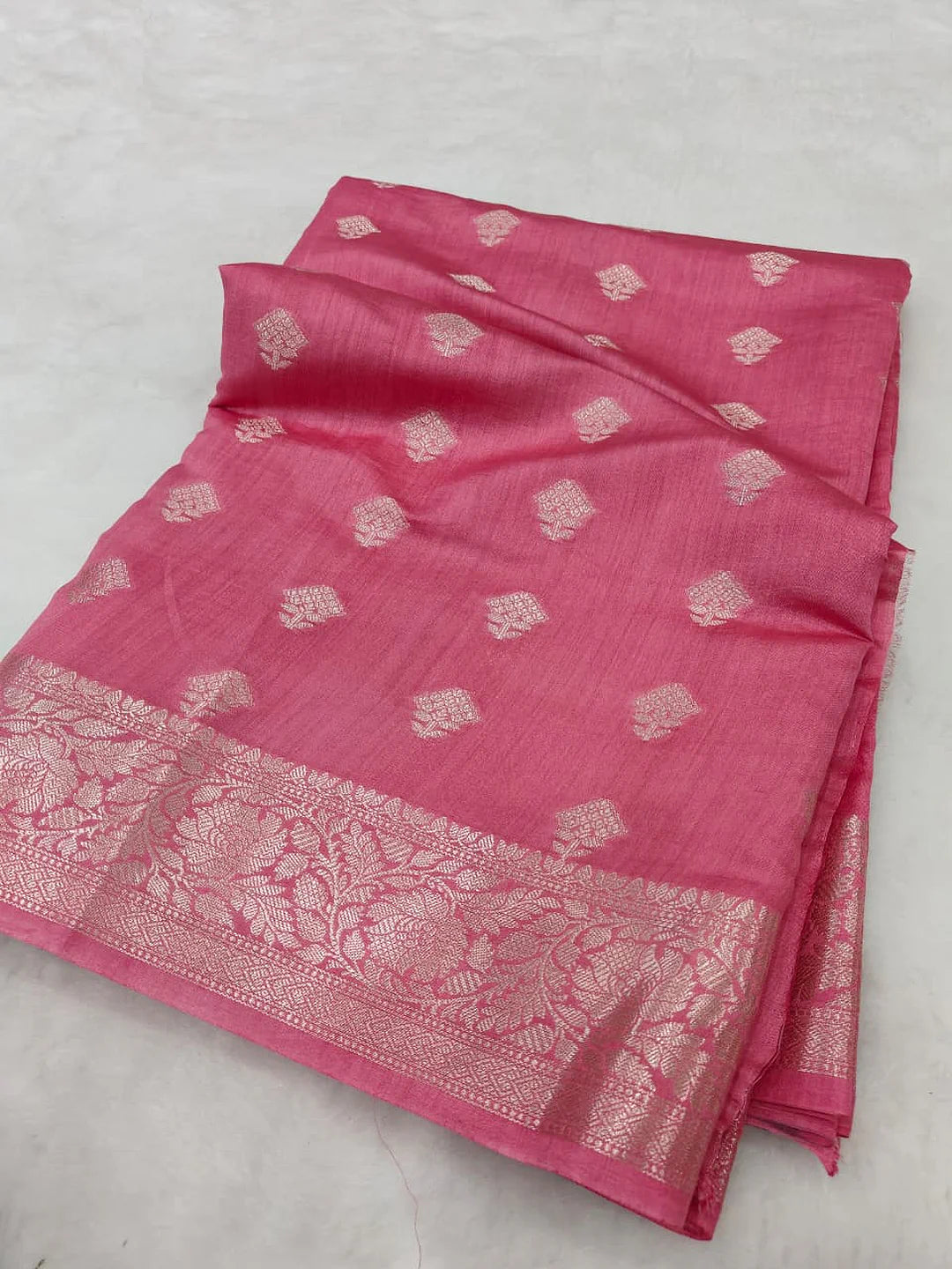 Pure Chiniya Silk Banarasi Saree | Shikargah Zari Woven Saree from Varanasi
