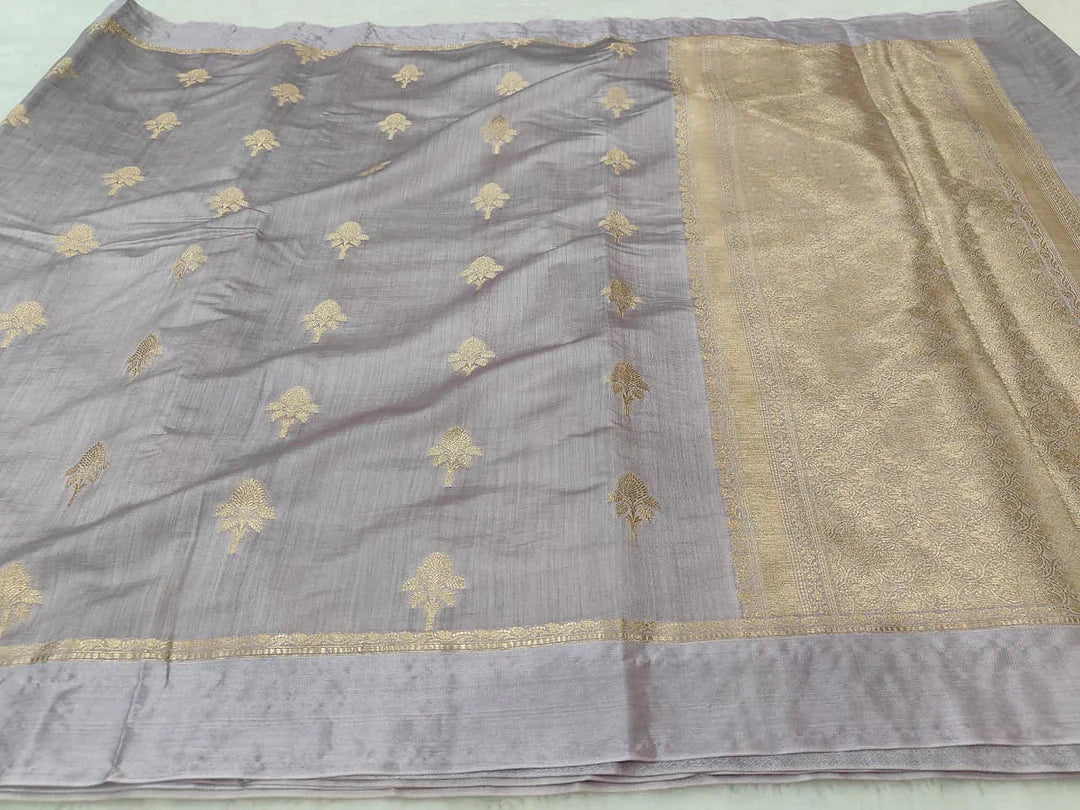 Pure Chiniya Silk Banarasi Saree | Jangla Zari Woven Luxury Saree from Varanasi