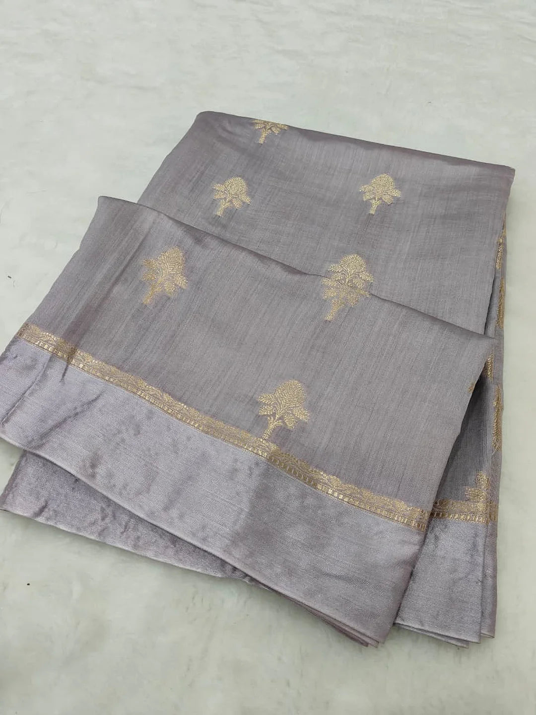 Pure Chiniya Silk Banarasi Saree | Jangla Zari Woven Luxury Saree from Varanasi