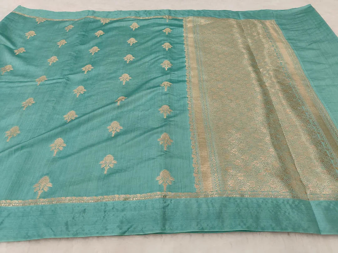 Pure Chiniya Silk Banarasi Saree | Geometric Zari Woven Luxury Saree from Varanasi