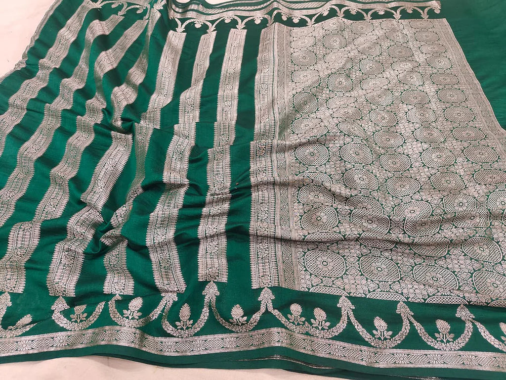 Pure Chiniya Silk Banarasi Saree | Paisley Zari Woven Luxury Saree from Varanasi