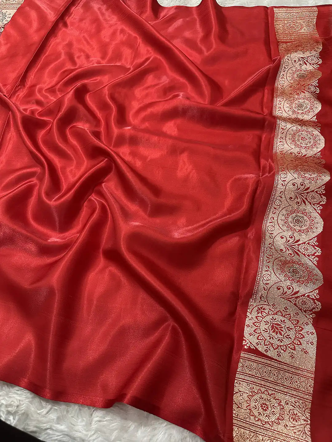 Premium Satin Silk Banarasi Saree | Katan Banaras