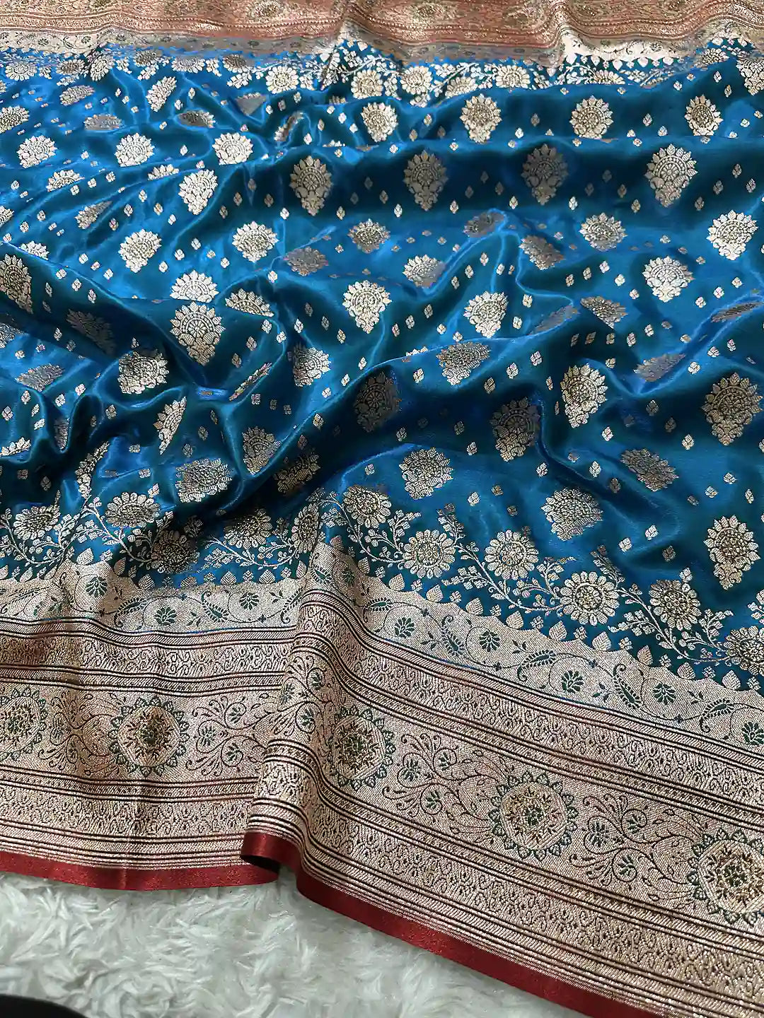 Premium Satin Silk Banarasi Saree | Katan Banaras