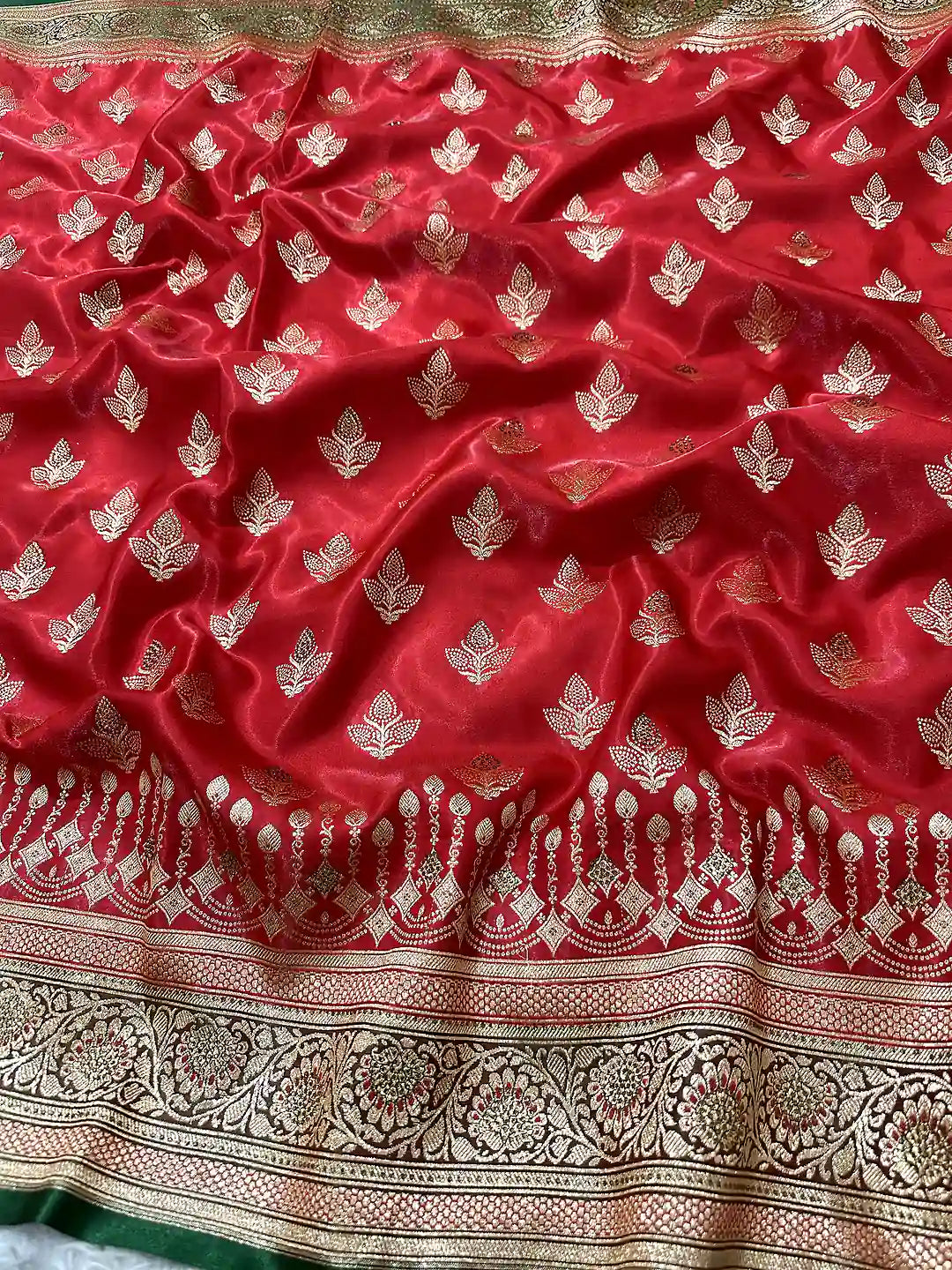Premium Satin Silk Banarasi Saree | Katan Banaras