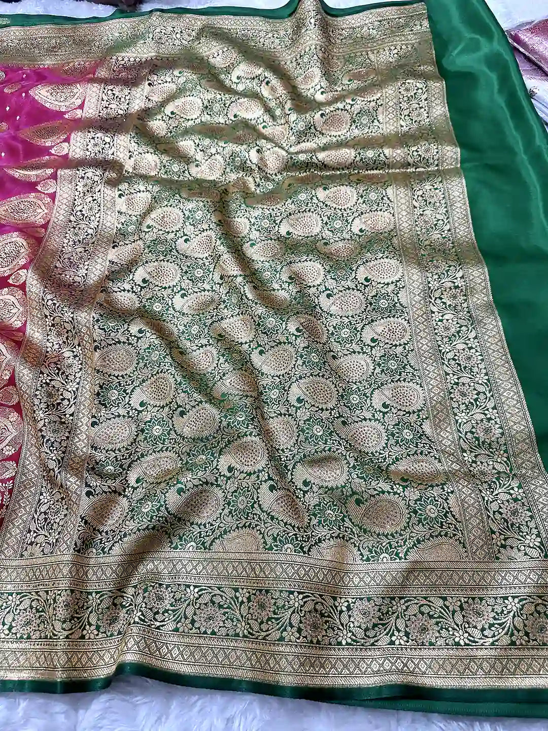 Premium Satin Silk Banarasi Saree | Katan Banaras
