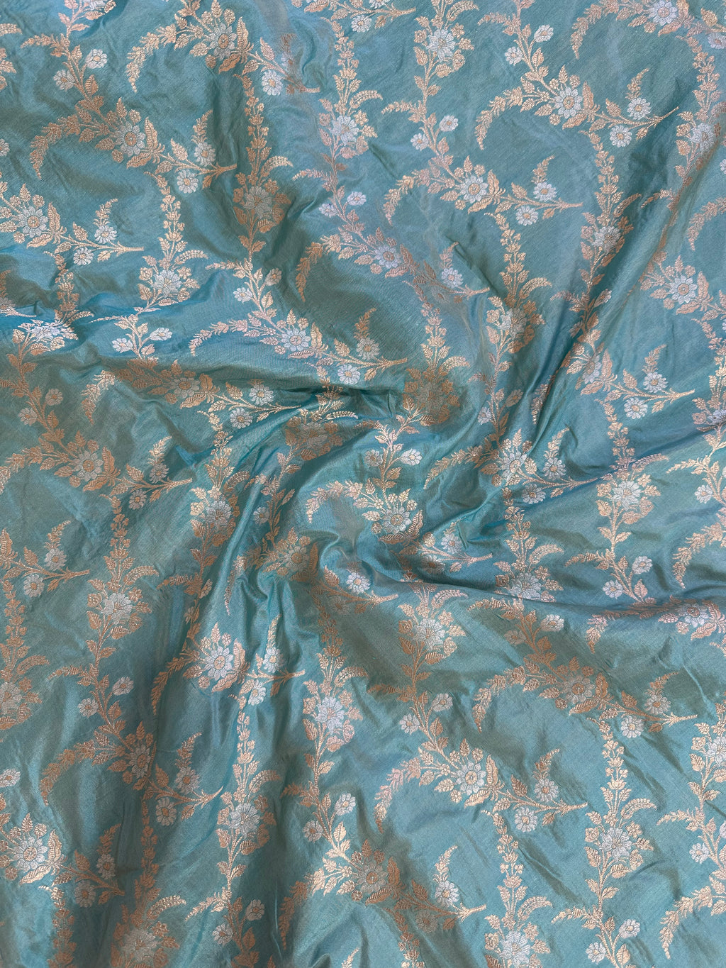 Pure Katan Silk Handloom Banarasi Saree with Sona Rupa Zari – Gold & Silver Zari Elegance from Banaras