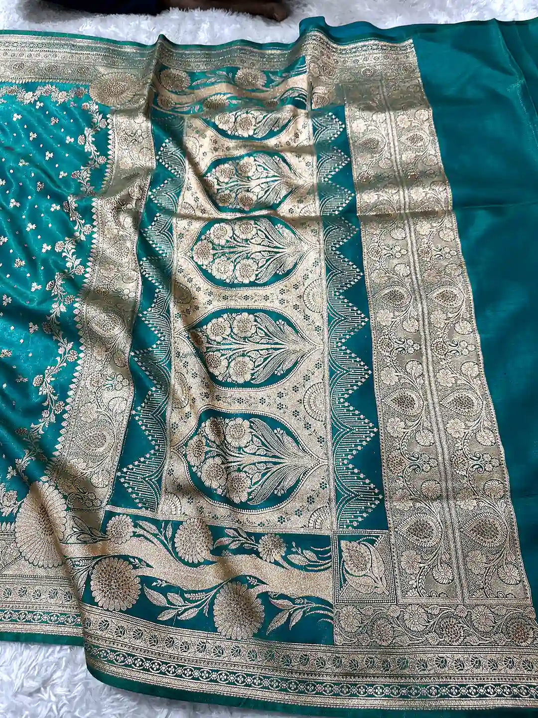 Premium Satin Silk Banarasi Saree | Katan Banaras