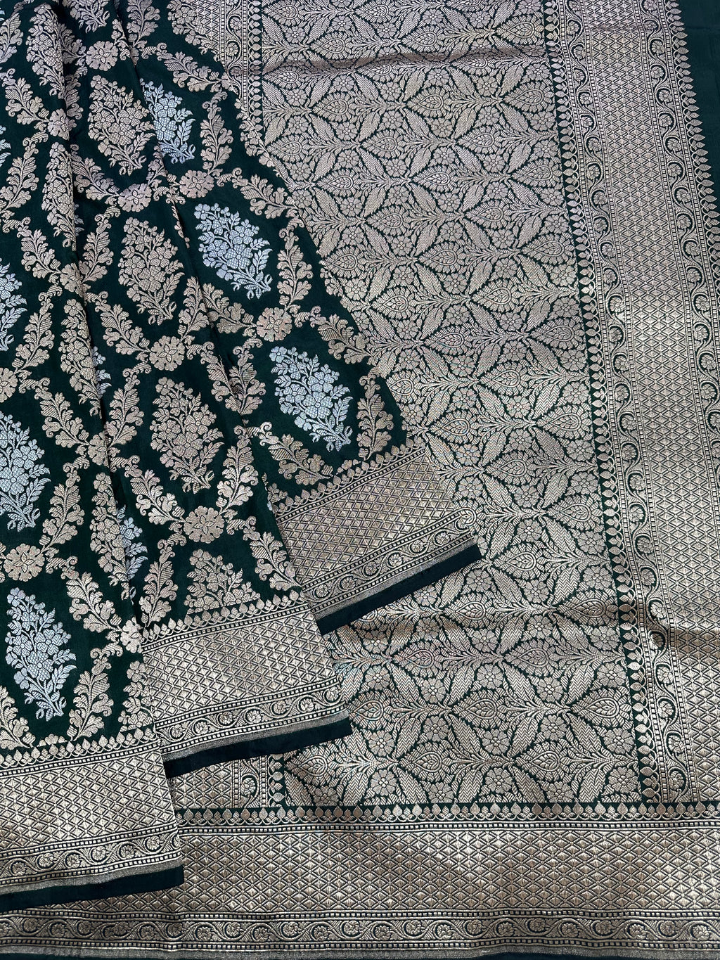 Pure Katan Silk Handloom Banarasi Saree with Sona Rupa Zari – Gold & Silver Zari Elegance from Banaras