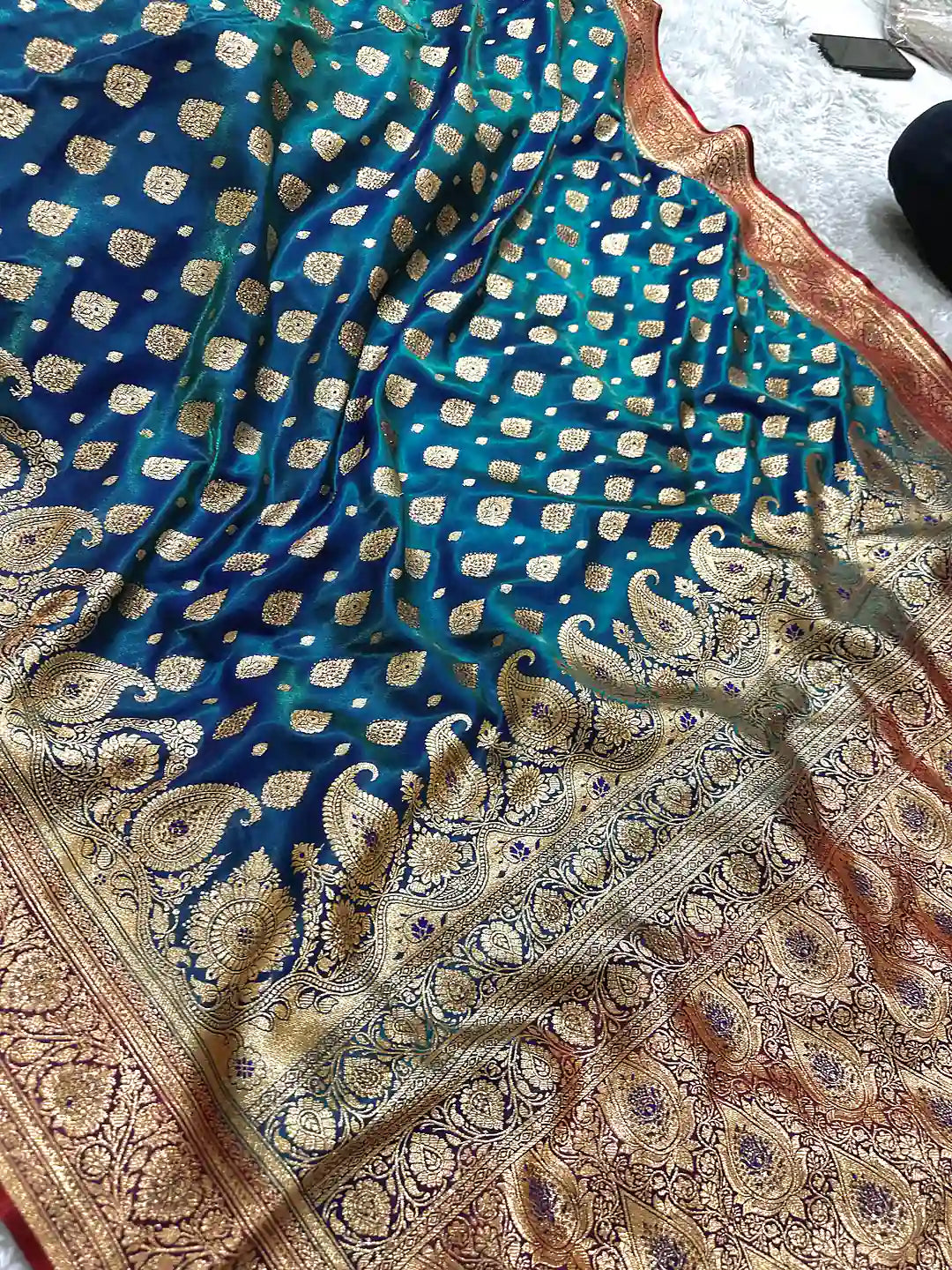 Premium Satin Silk Banarasi Saree | Katan Banaras