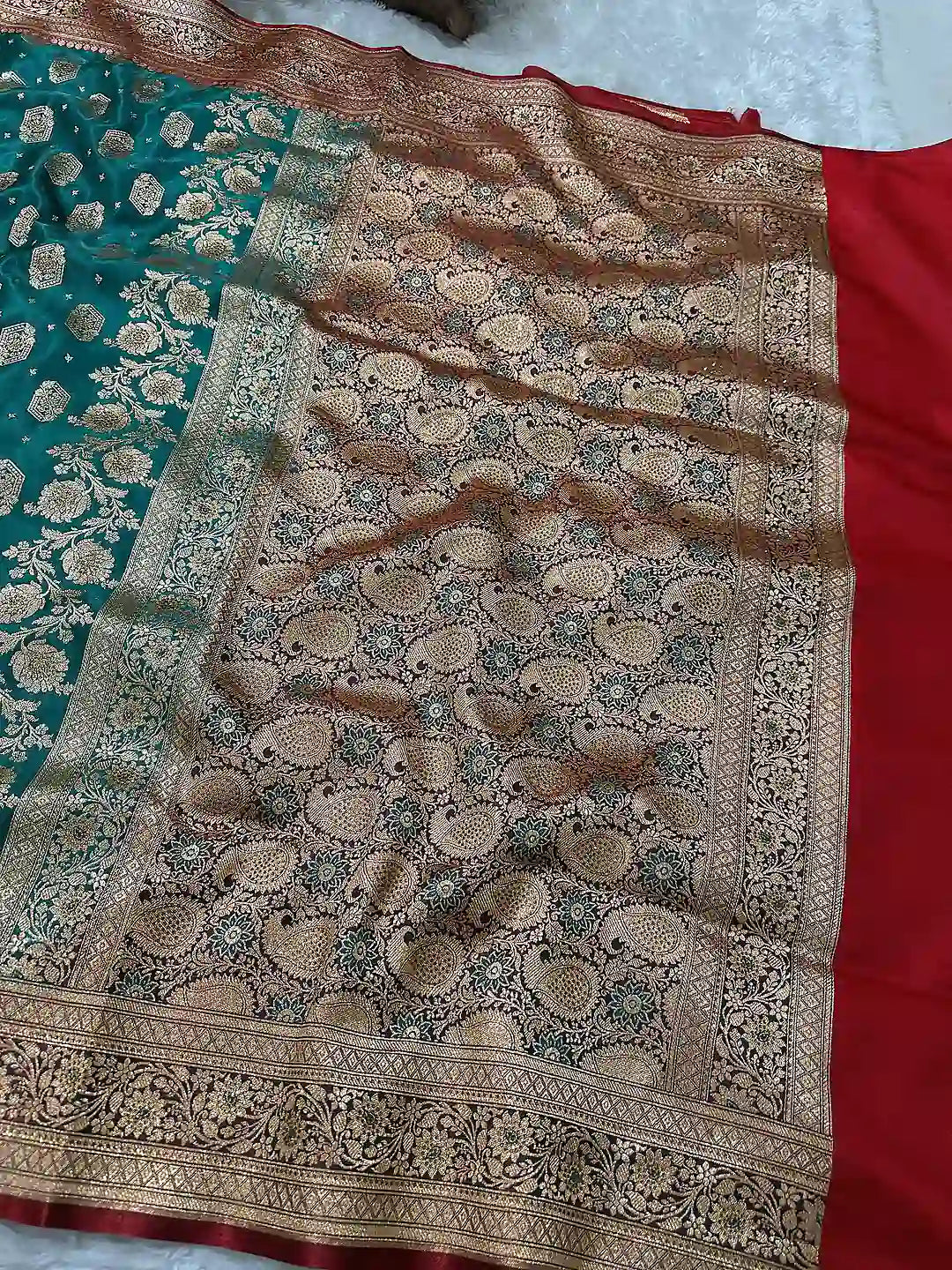 Premium Satin Silk Banarasi Saree | Katan Banaras
