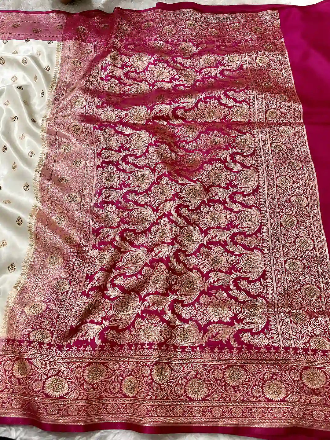 Premium Satin Silk Banarasi Saree | Katan Banaras