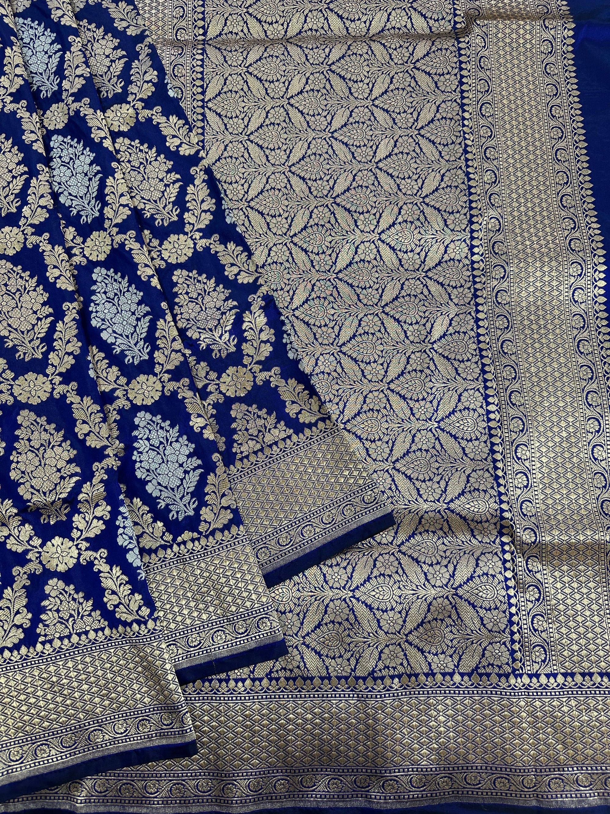 Pure Katan Silk Handloom Banarasi Saree with Sona Rupa Zari – Gold & Silver Zari Elegance from Banaras