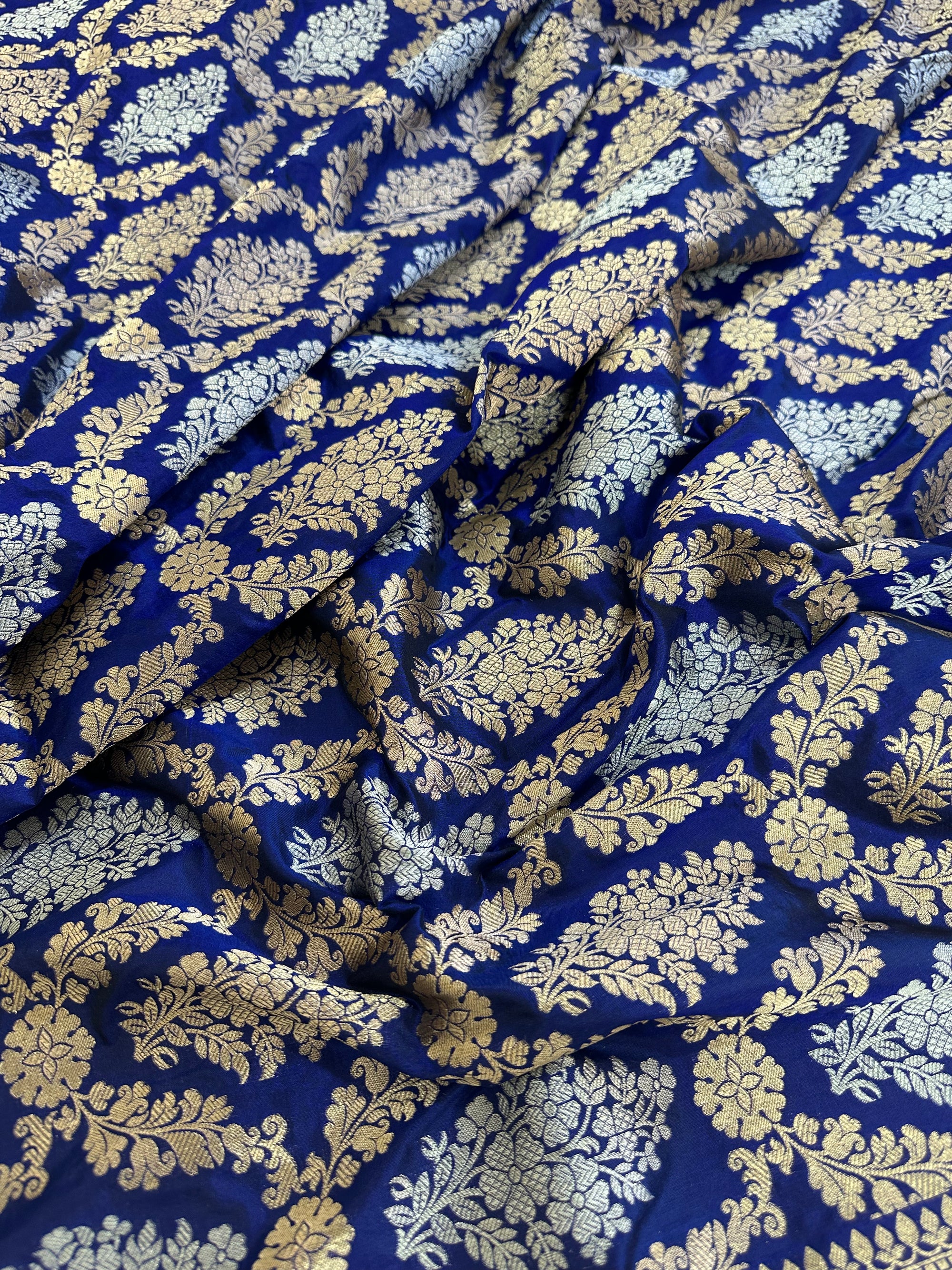 Pure Katan Silk Handloom Banarasi Saree with Sona Rupa Zari – Gold & Silver Zari Elegance from Banaras