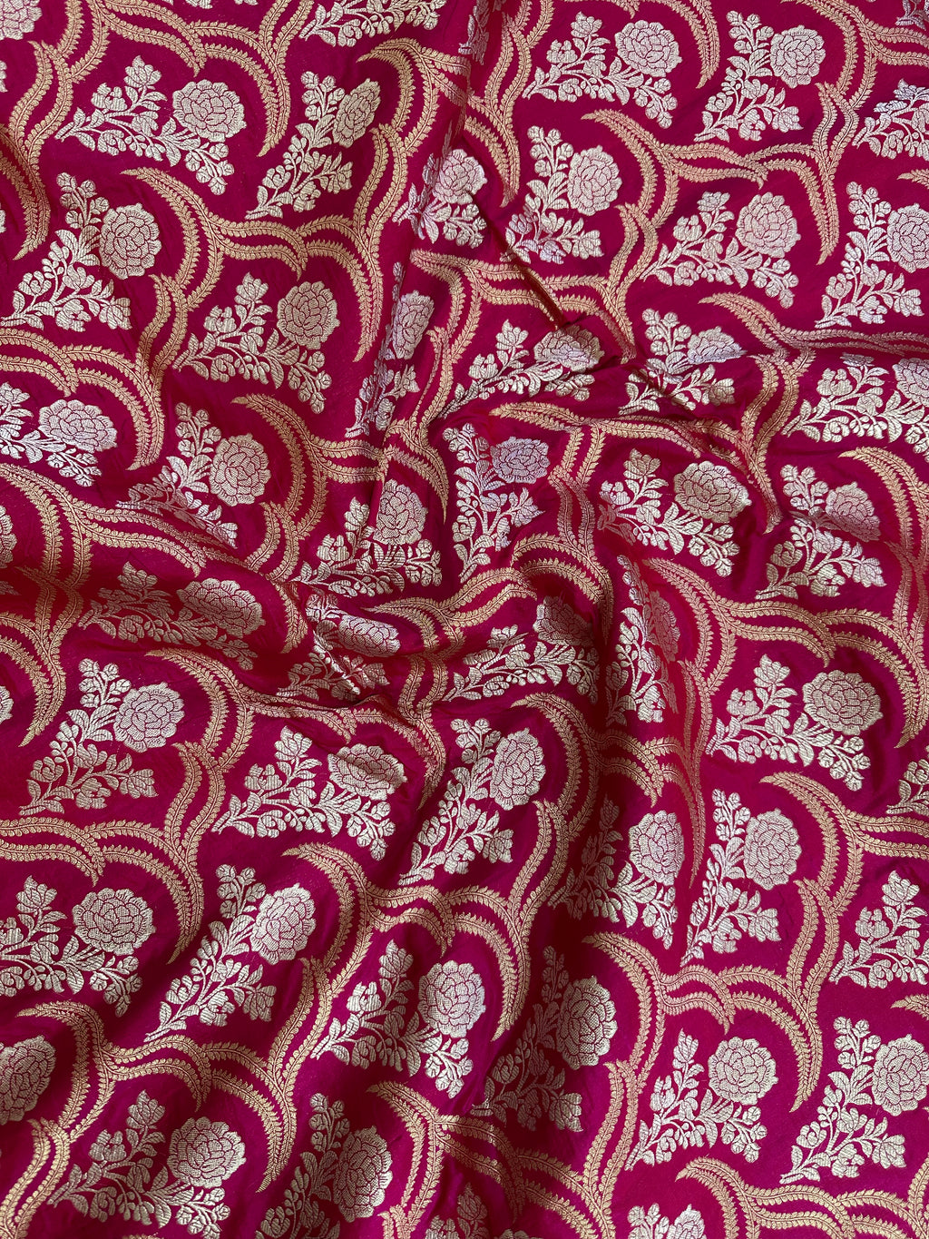 Pure Katan Silk Handloom Banarasi Saree with Sona Rupa Zari – Gold & Silver Zari Elegance from Banaras
