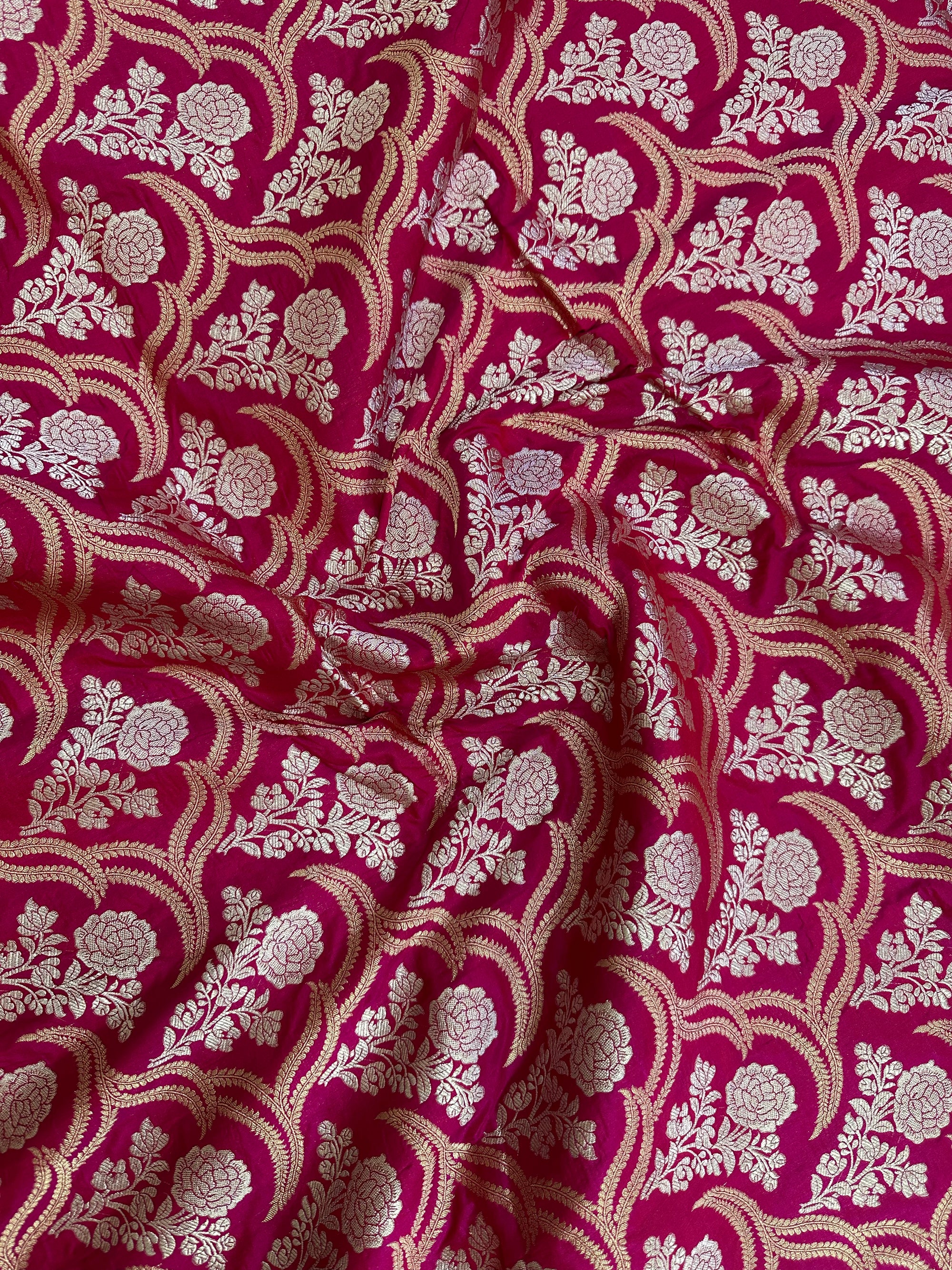 Pure Katan Silk Handloom Banarasi Saree with Sona Rupa Zari – Gold & Silver Zari Elegance from Banaras