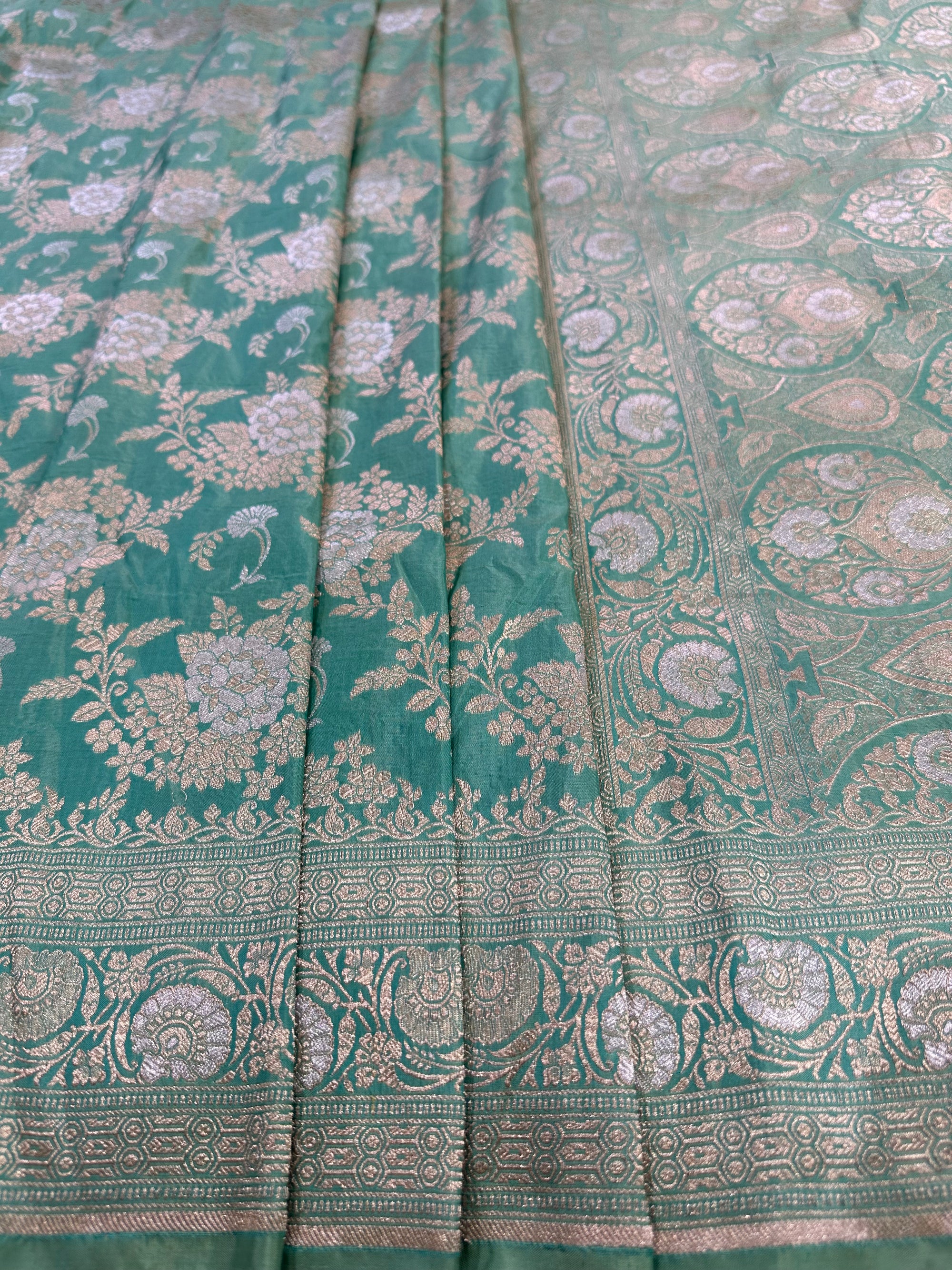 Pure Katan Silk Handloom Banarasi Saree with Sona Rupa Zari – Gold & Silver Zari Elegance from Banaras