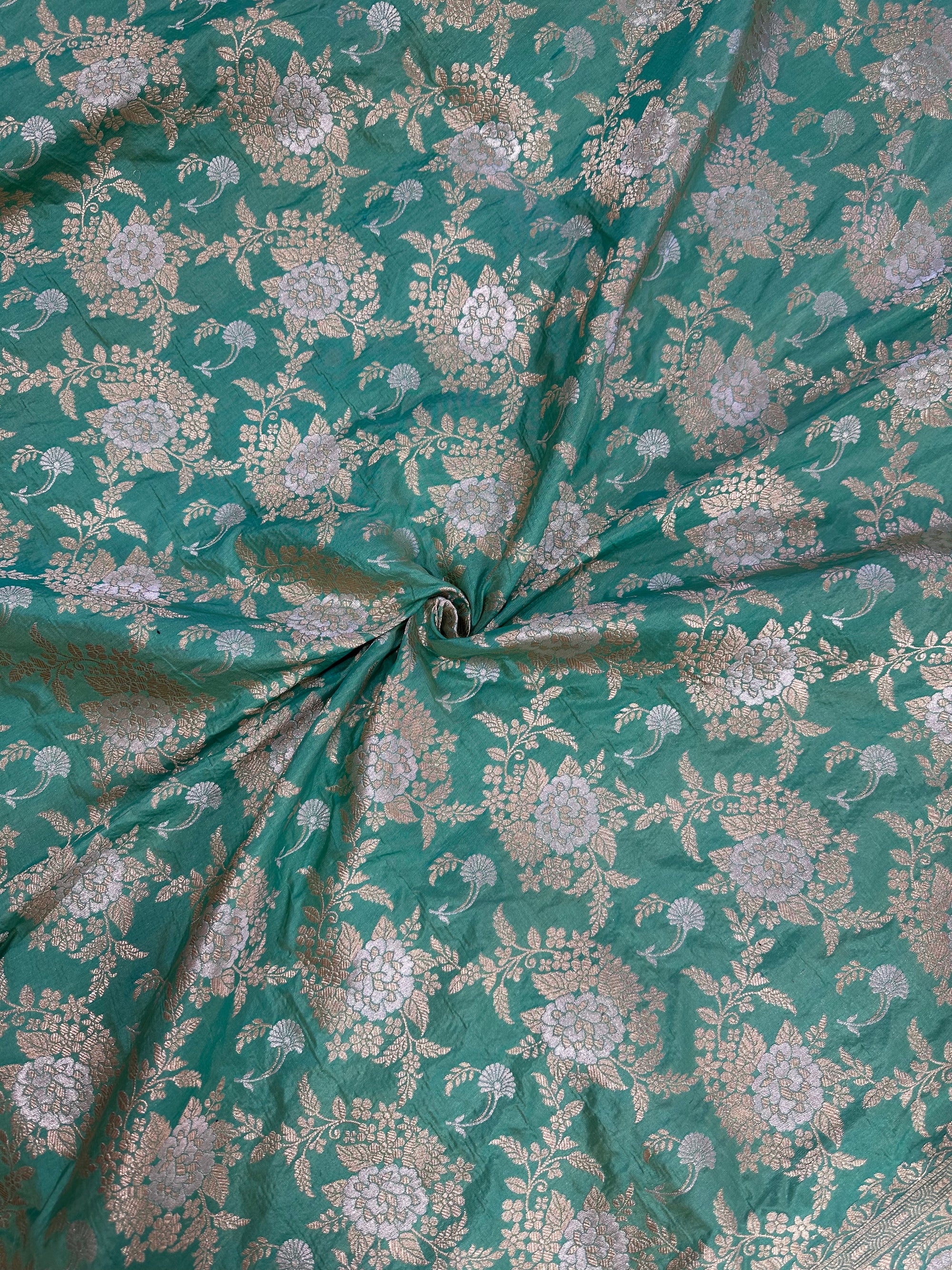 Pure Katan Silk Handloom Banarasi Saree with Sona Rupa Zari – Gold & Silver Zari Elegance from Banaras