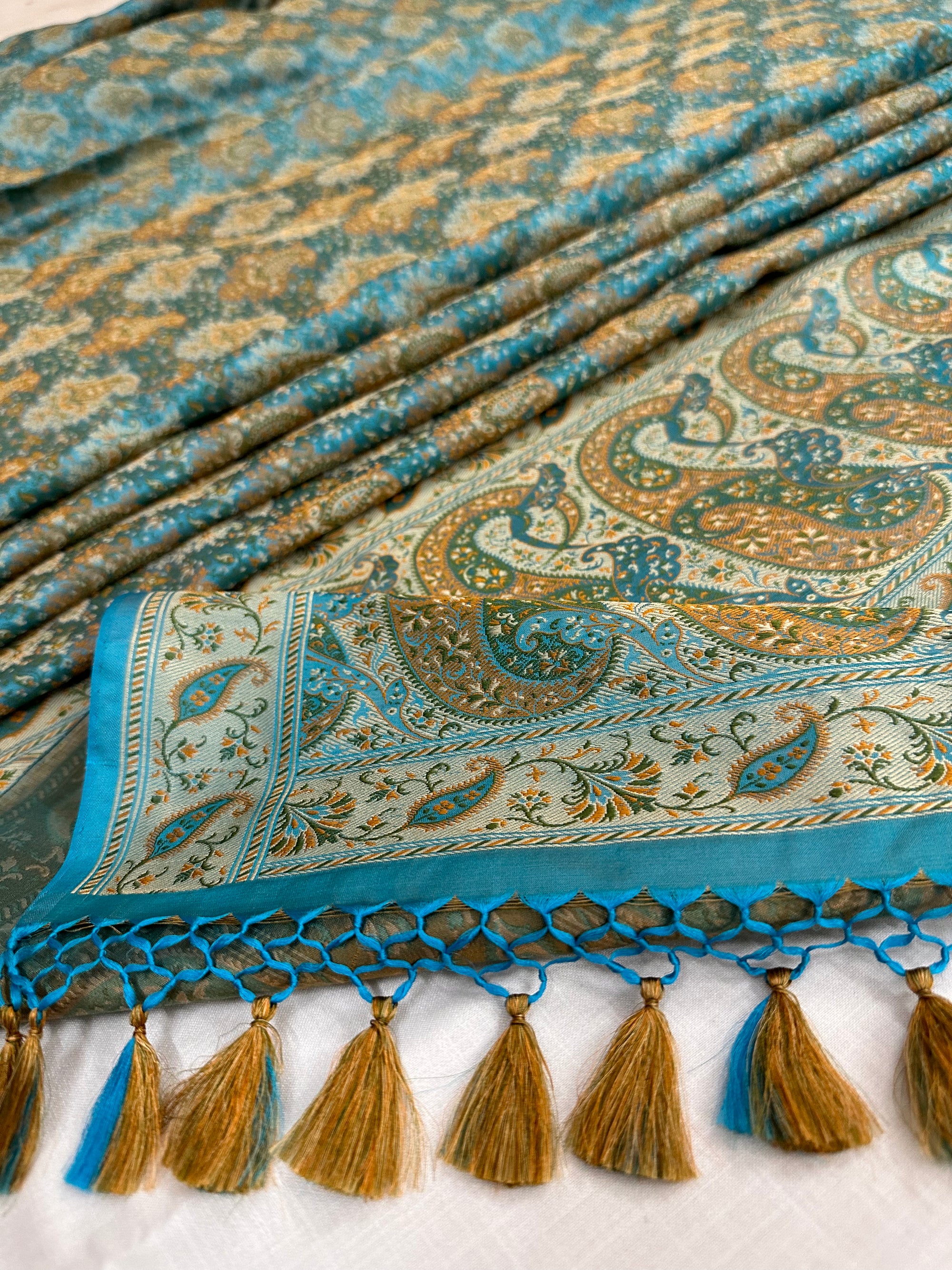 Pure Jamawar Tanchui Silk Handloom Saree – No Zari, Ultra Soft & Royal Weave | Banarasi Elegance
