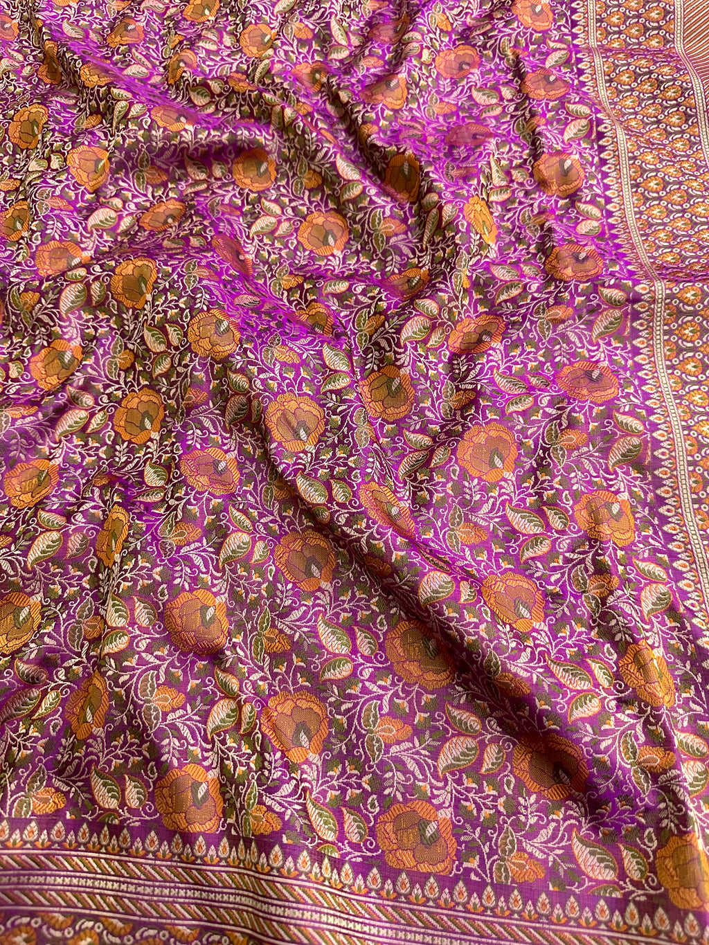 Pure Jamawar Tanchui Silk Handloom Saree – No Zari, Ultra Soft & Royal Weave | Banarasi Elegance