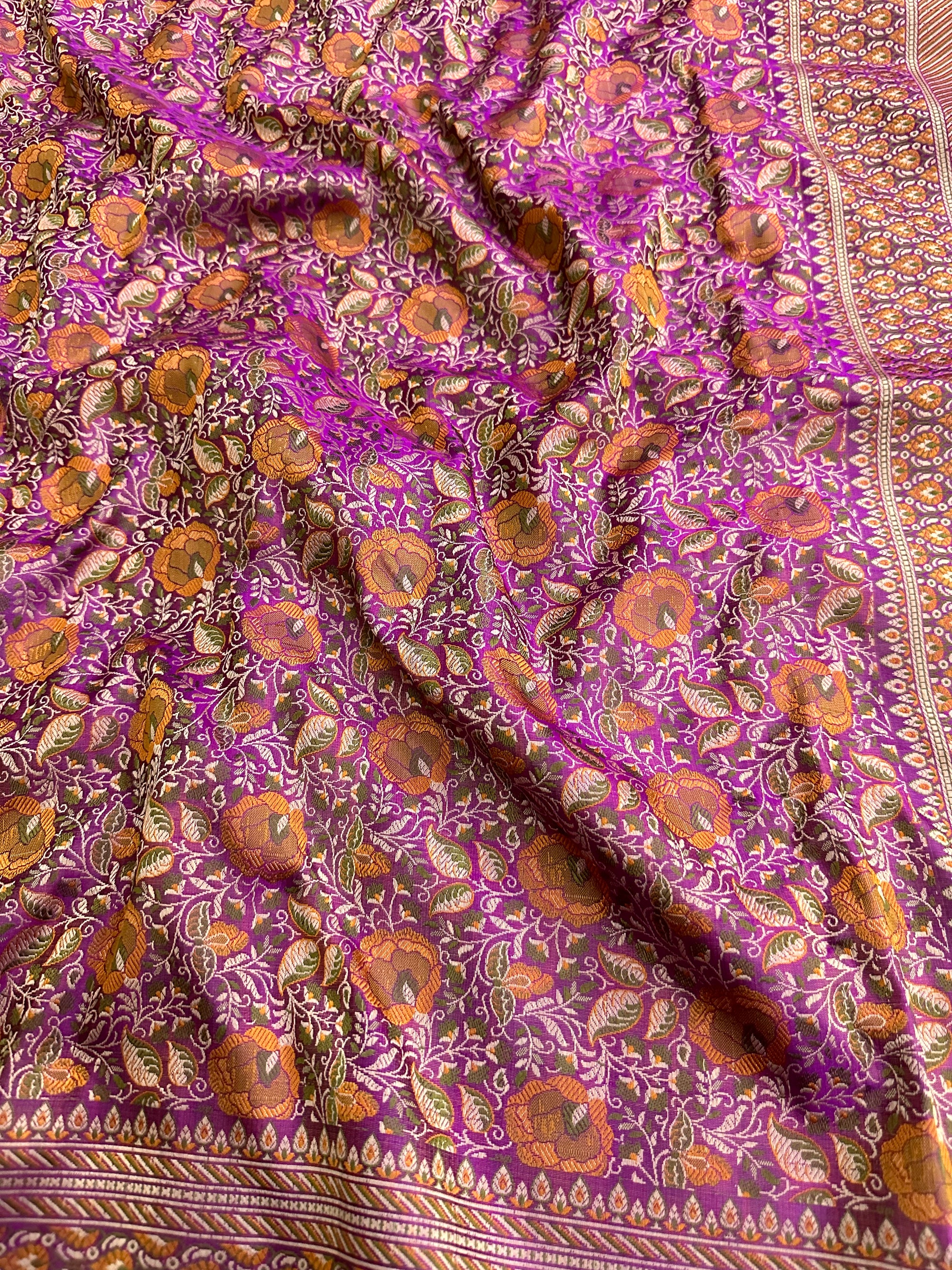 Pure Jamawar Tanchui Silk Handloom Saree – No Zari, Ultra Soft & Royal Weave | Banarasi Elegance