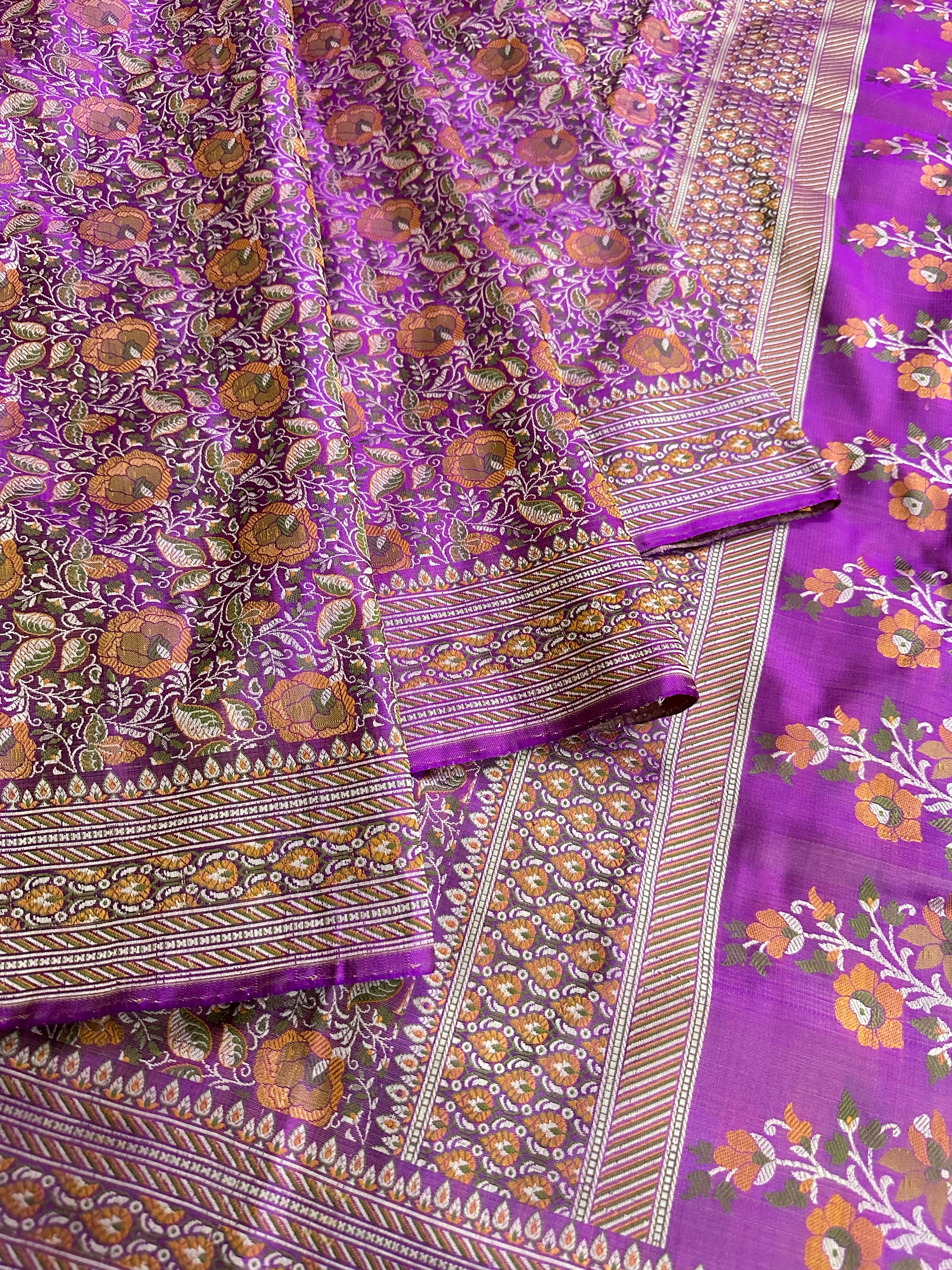 Pure Jamawar Tanchui Silk Handloom Saree – No Zari, Ultra Soft & Royal Weave | Banarasi Elegance