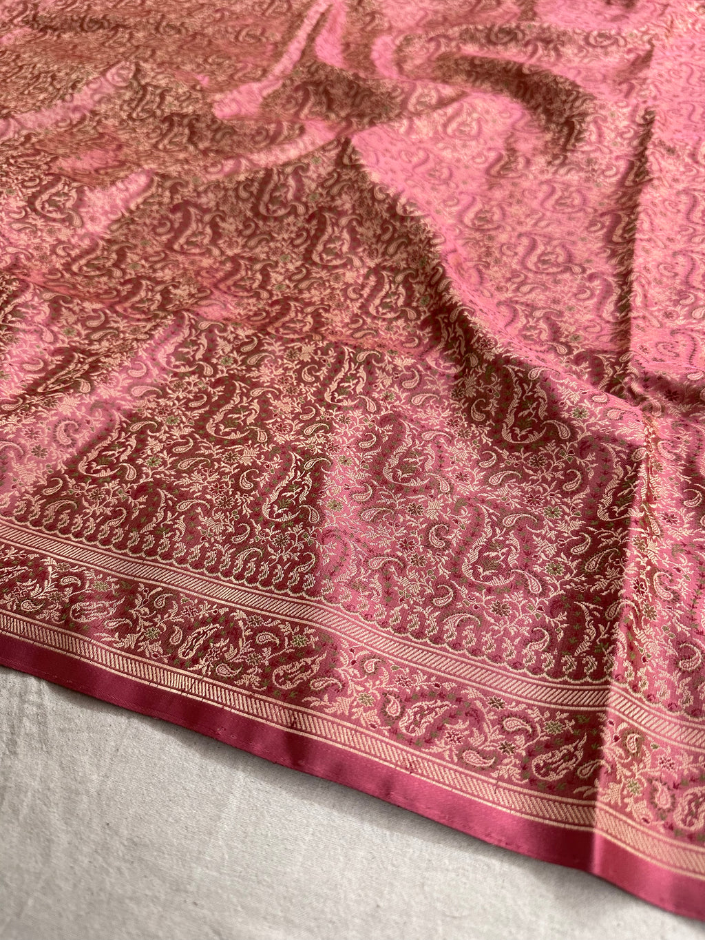 Pure Jamawar Tanchui Silk Handloom Saree – No Zari, Ultra Soft & Royal Weave | Banarasi Elegance