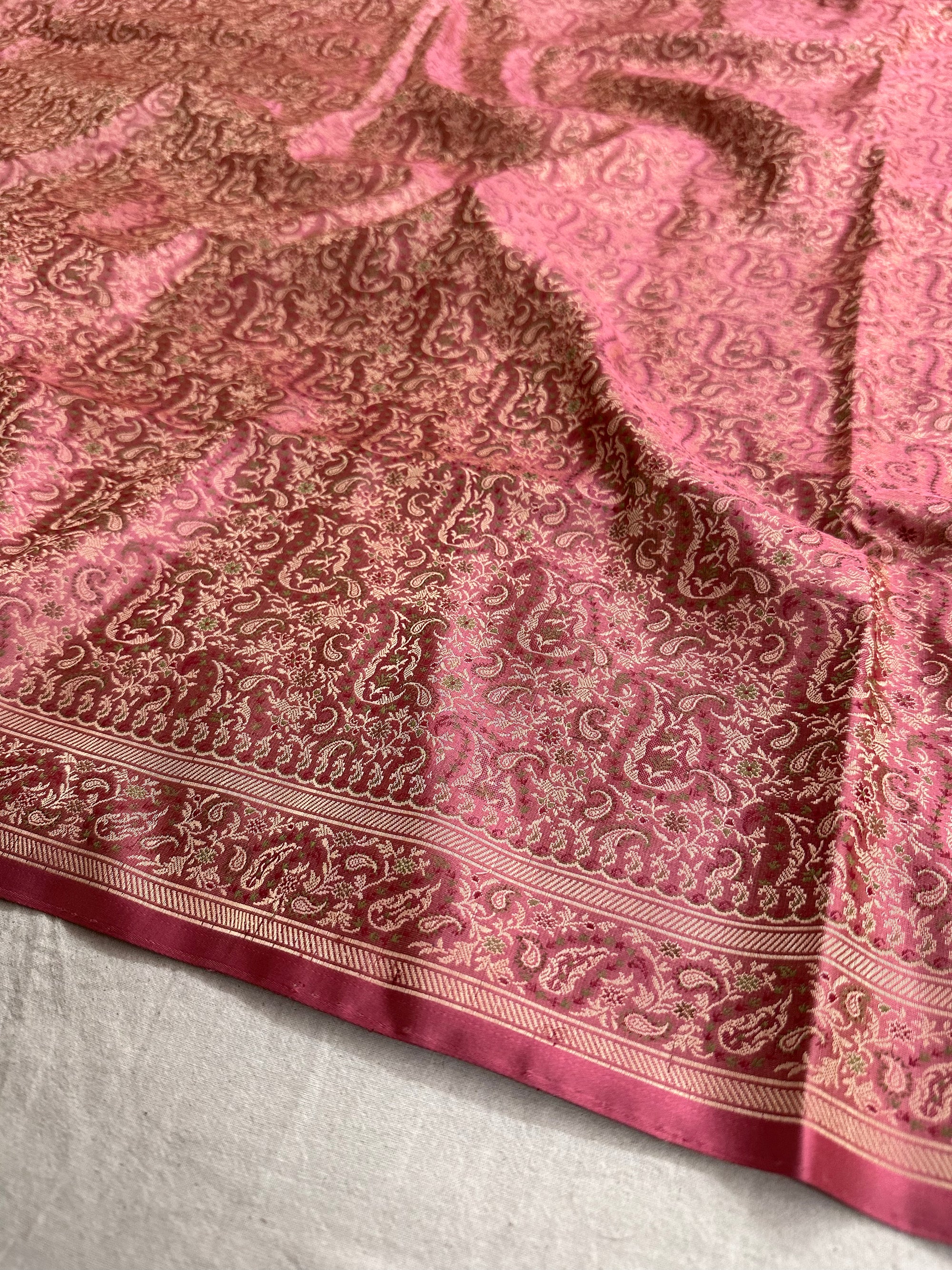 Pure Jamawar Tanchui Silk Handloom Saree – No Zari, Ultra Soft & Royal Weave | Banarasi Elegance