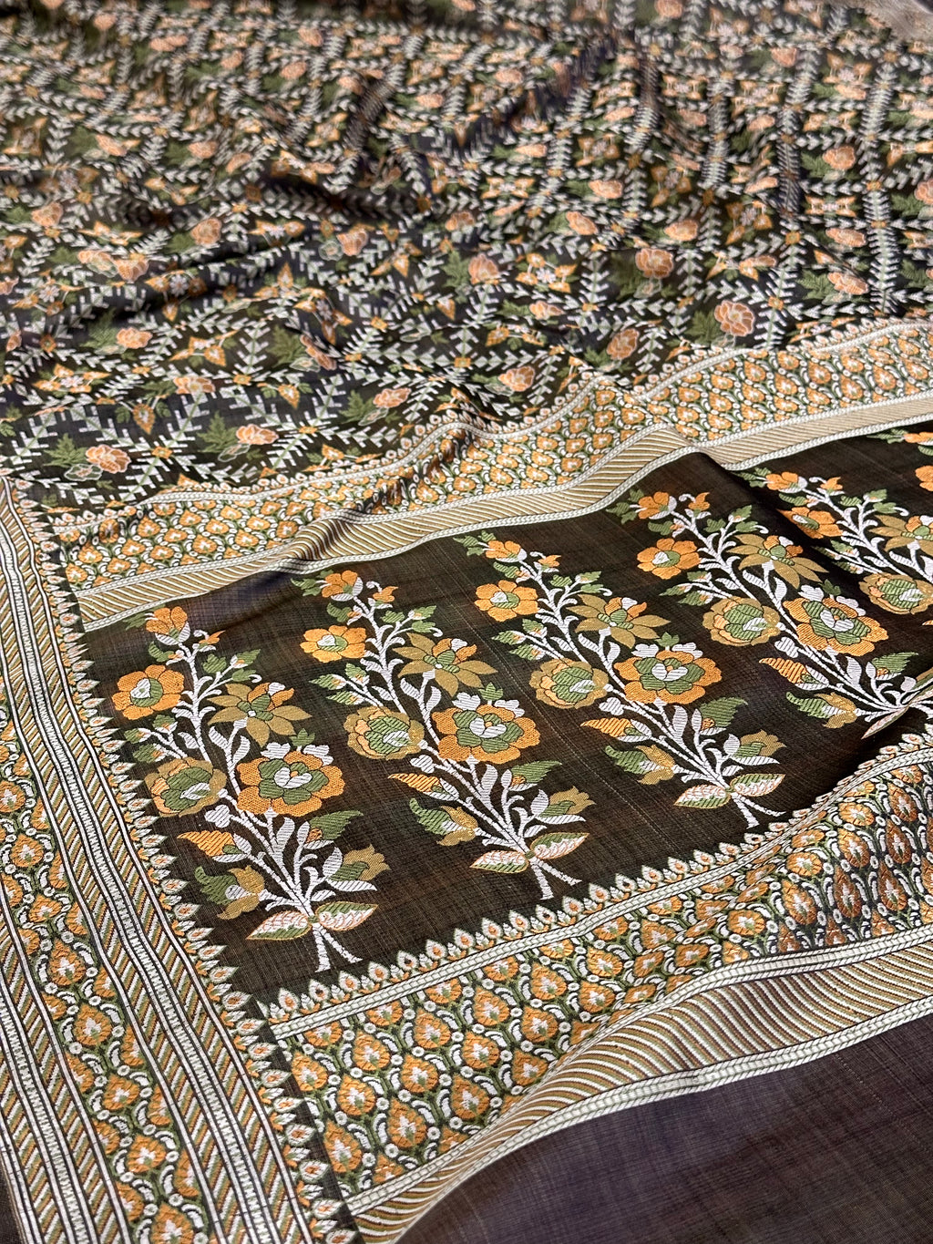 Pure Jamawar Tanchui Silk Handloom Saree – No Zari, Ultra Soft & Royal Weave | Banarasi Elegance