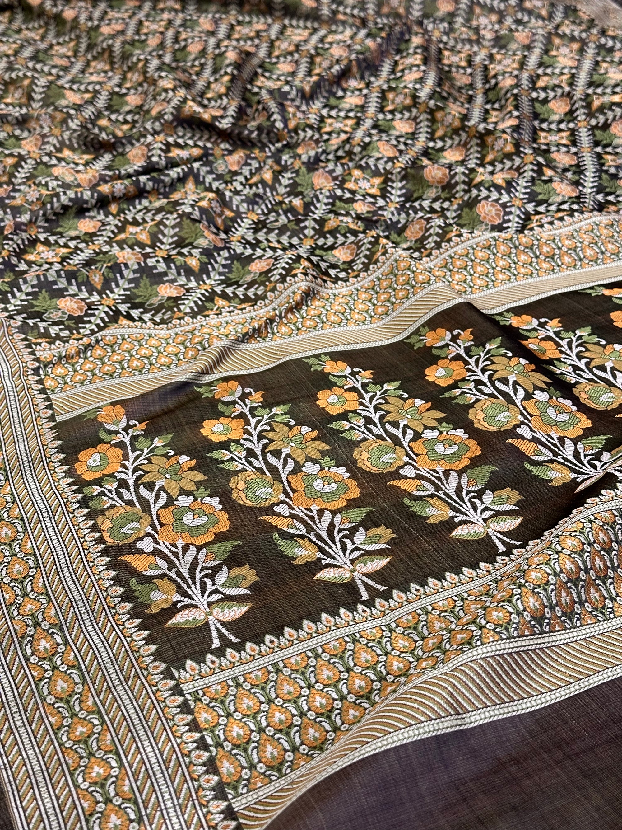 Pure Jamawar Tanchui Silk Handloom Saree – No Zari, Ultra Soft & Royal Weave | Banarasi Elegance