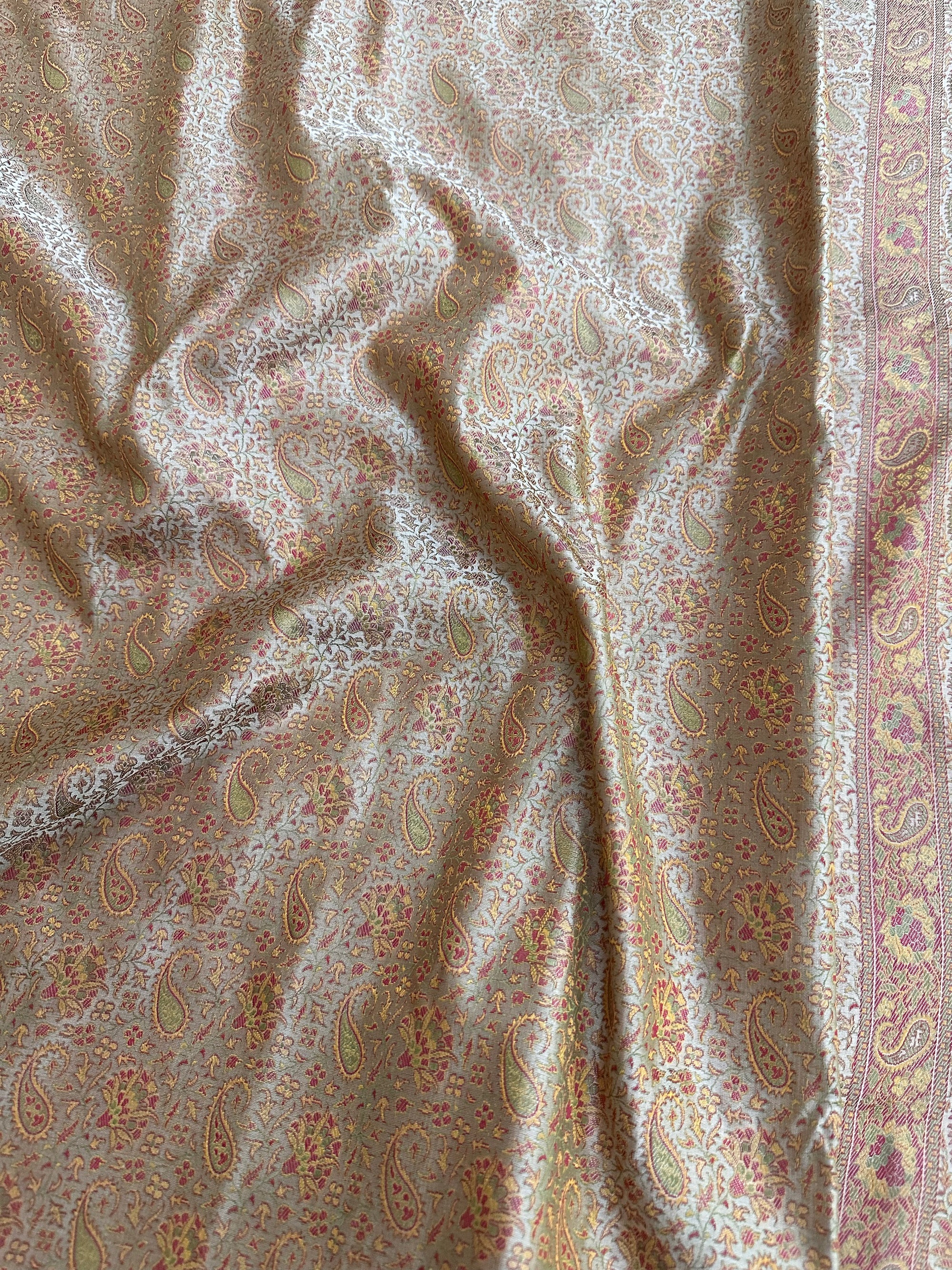 Pure Jamawar Tanchui Silk Handloom Saree – No Zari, Ultra Soft & Royal Weave | Banarasi Elegance
