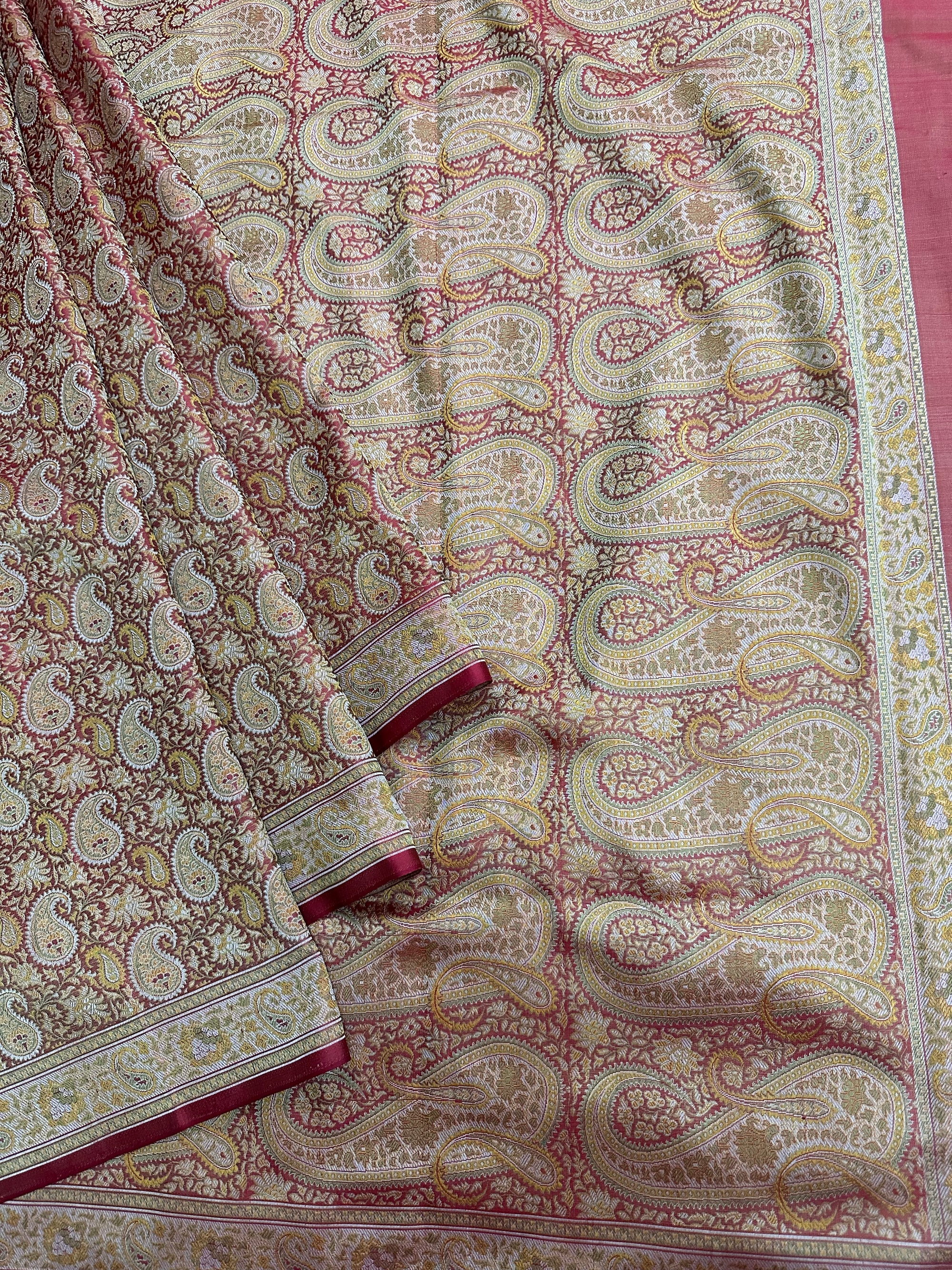 Pure Jamawar Tanchui Silk Handloom Saree – No Zari, Ultra Soft & Royal Weave | Banarasi Elegance