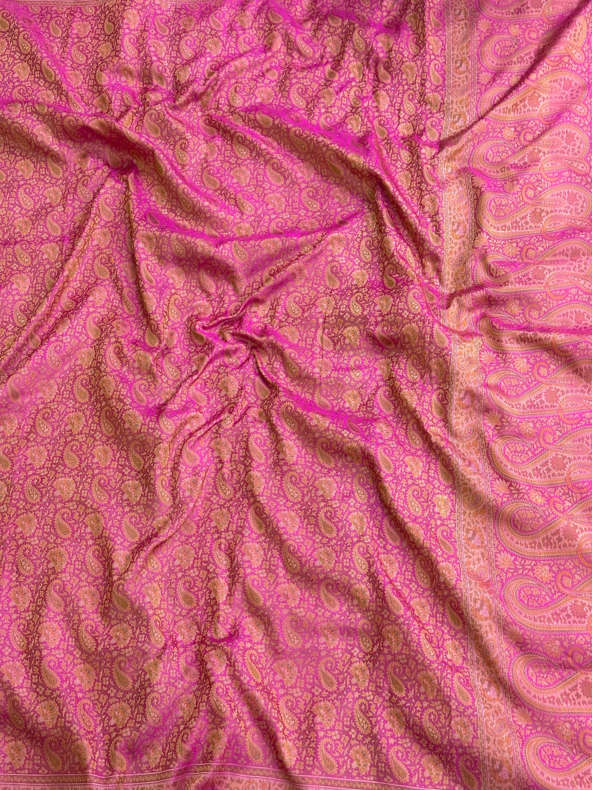 Pure Jamawar Tanchui Silk Handloom Saree – No Zari, Ultra Soft & Royal Weave | Banarasi Elegance