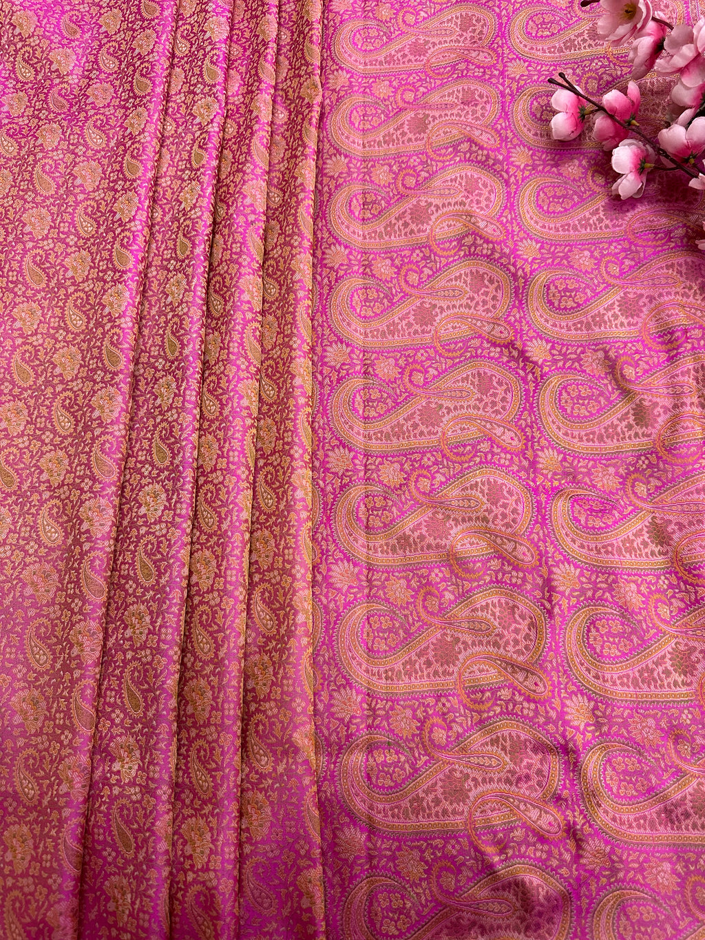 Pure Jamawar Tanchui Silk Handloom Saree – No Zari, Ultra Soft & Royal Weave | Banarasi Elegance