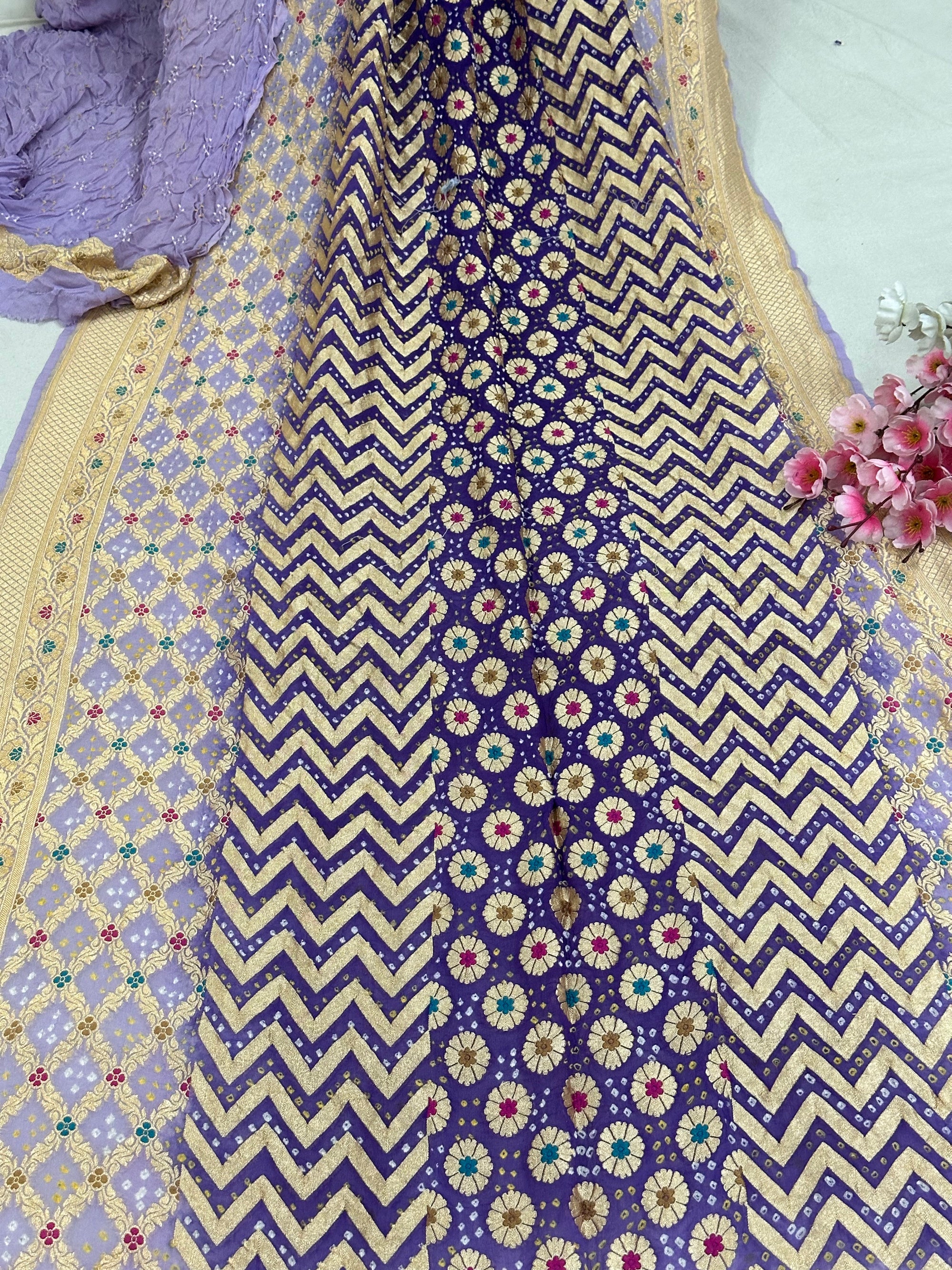 Pure Khaddi georgette Bandhani [Bandhej] Saree