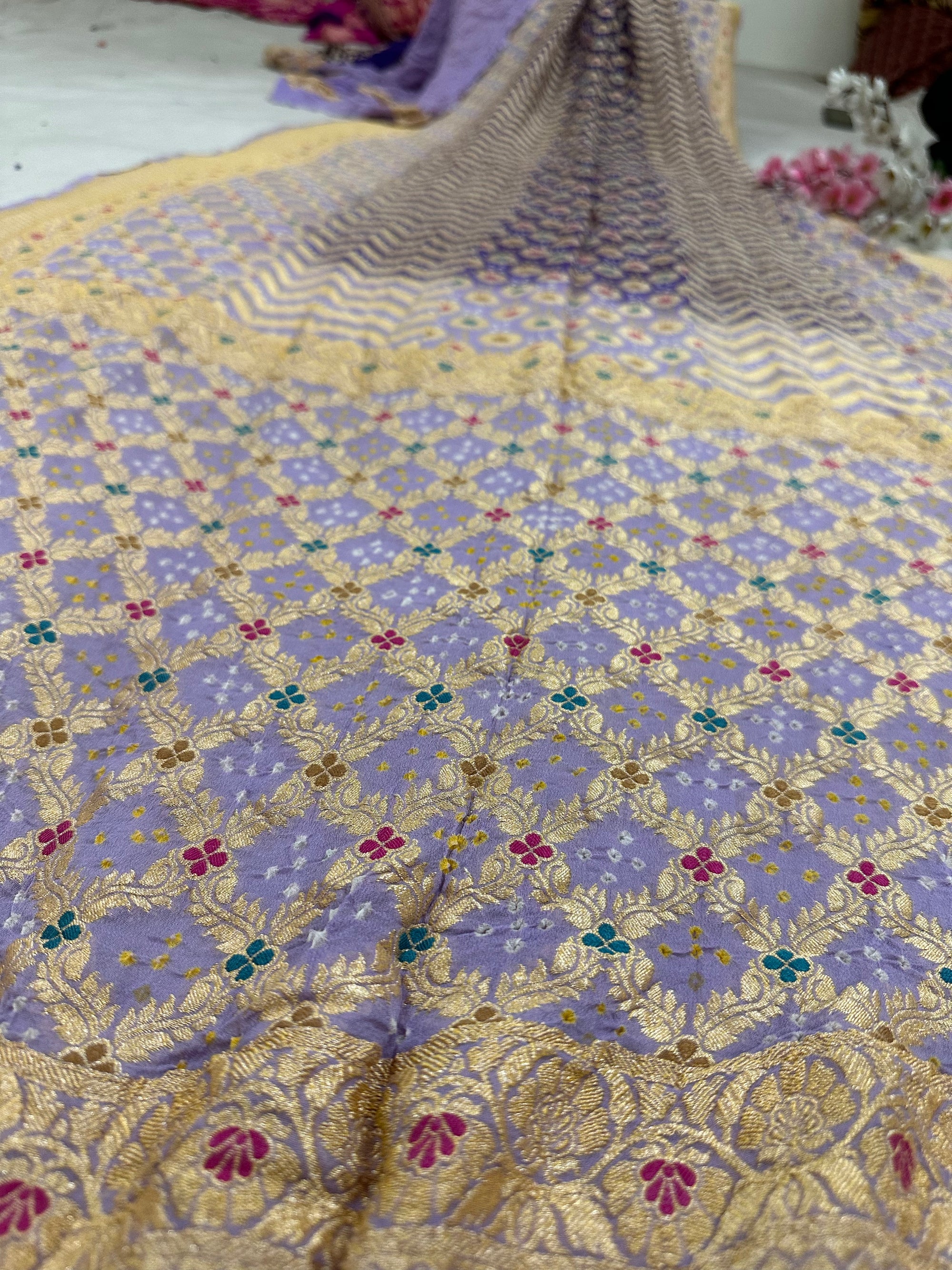 Pure Khaddi georgette Bandhani [Bandhej] Saree