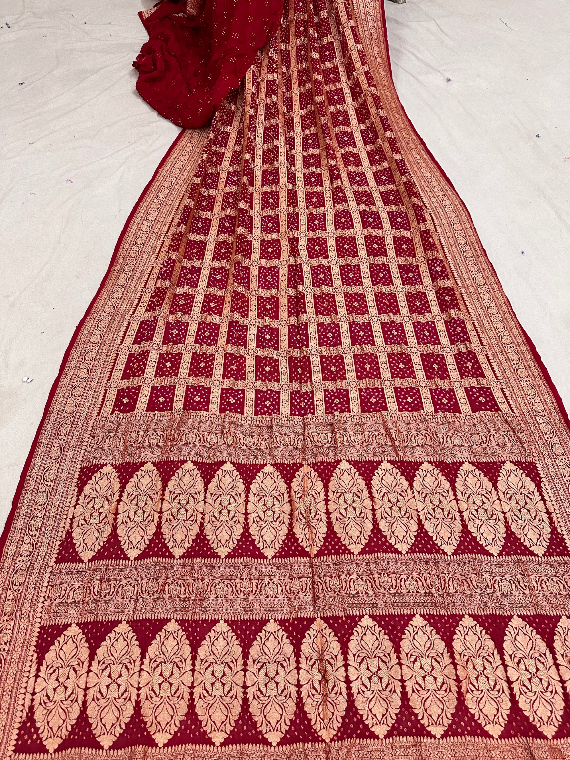 Pure Khaddi georgette Bandhani [Bandhej] Saree