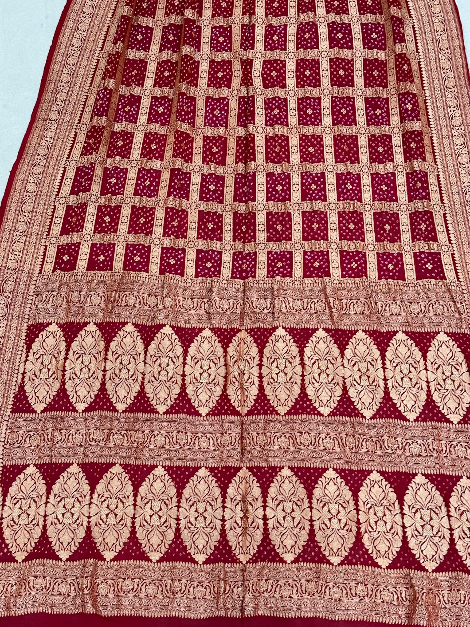 Pure Khaddi georgette Bandhani [Bandhej] Saree