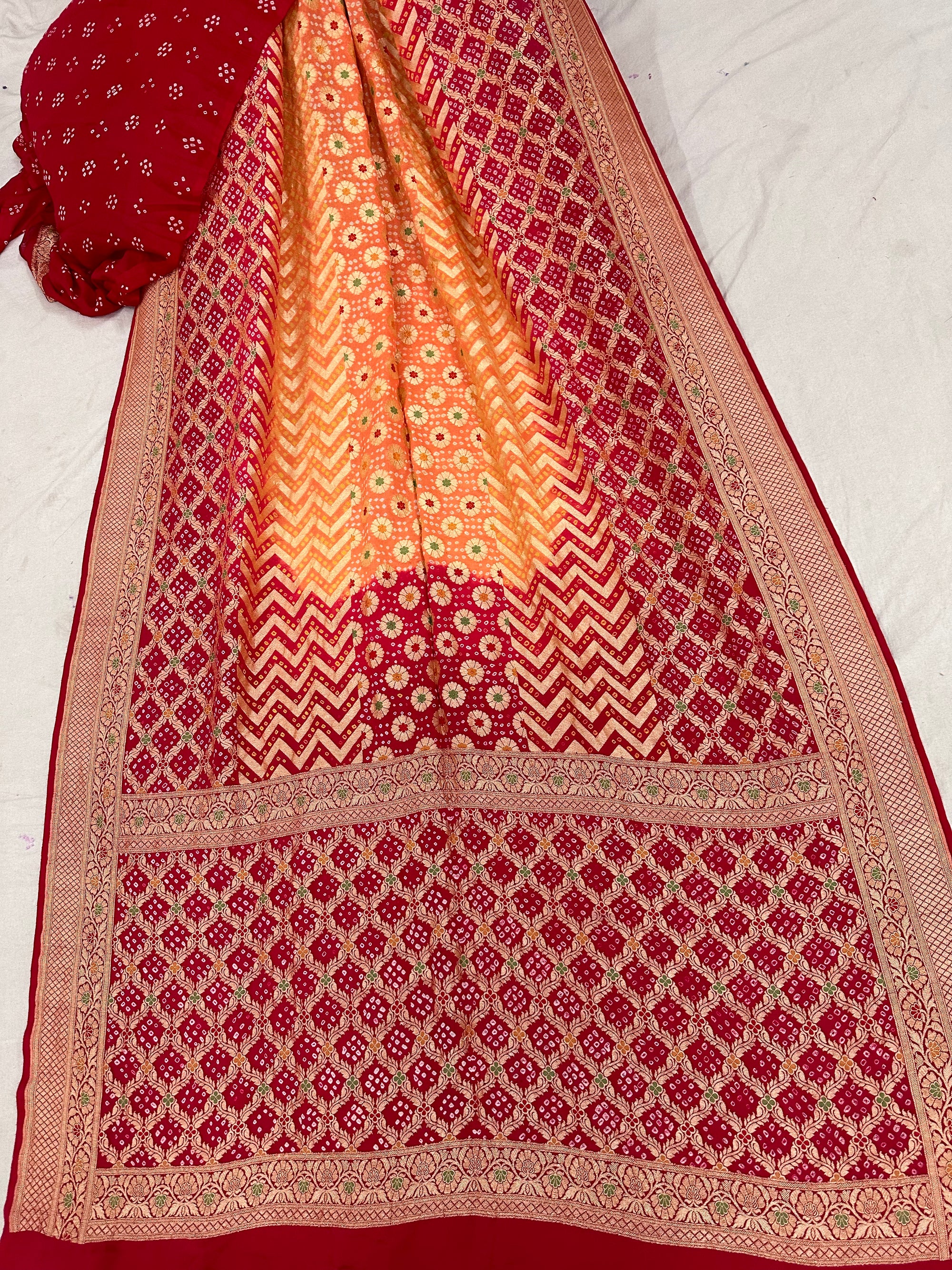 Pure Khaddi georgette Bandhani [Bandhej] Saree