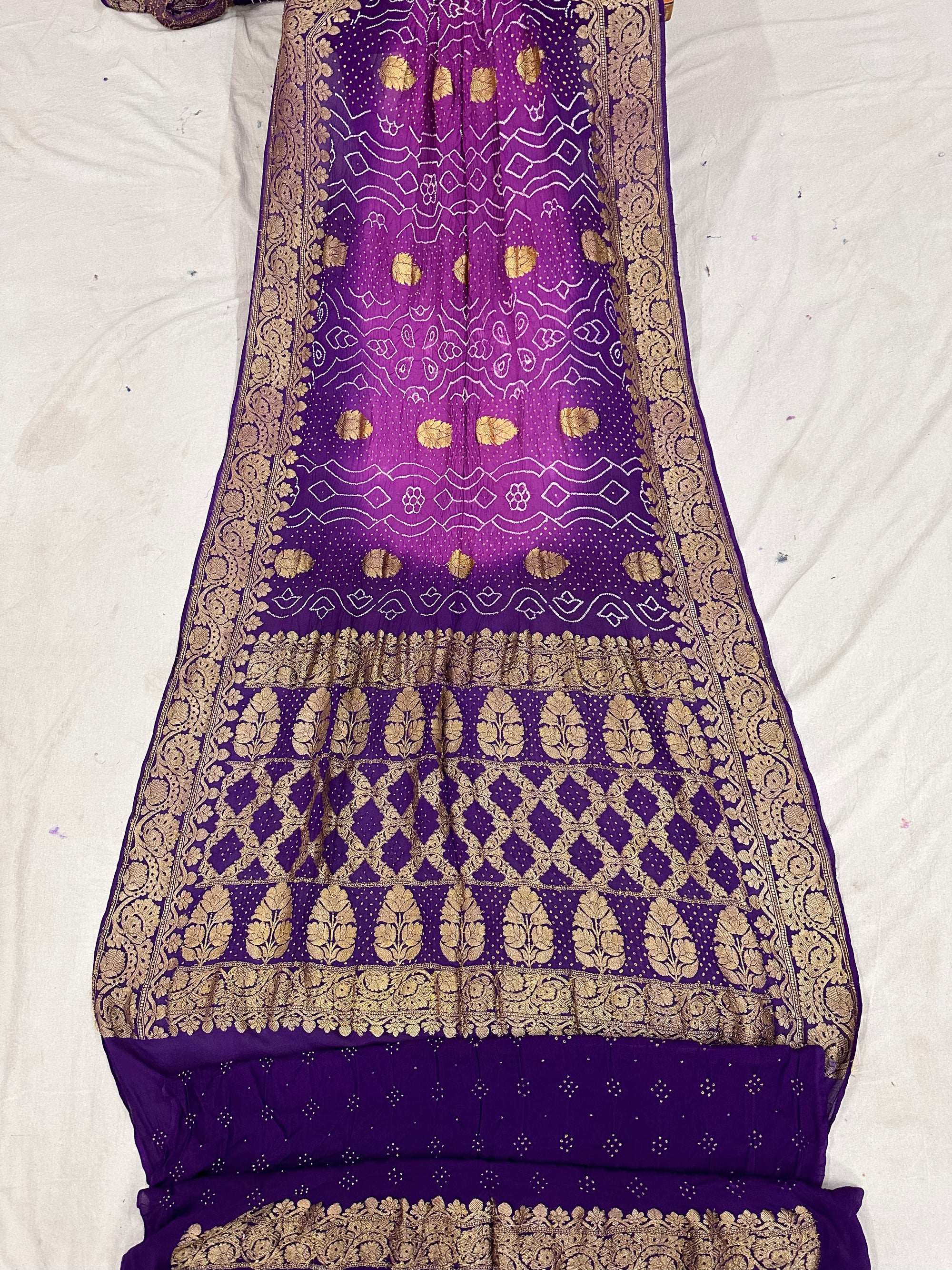 Pure Khaddi georgette Bandhani [Bandhej] Saree