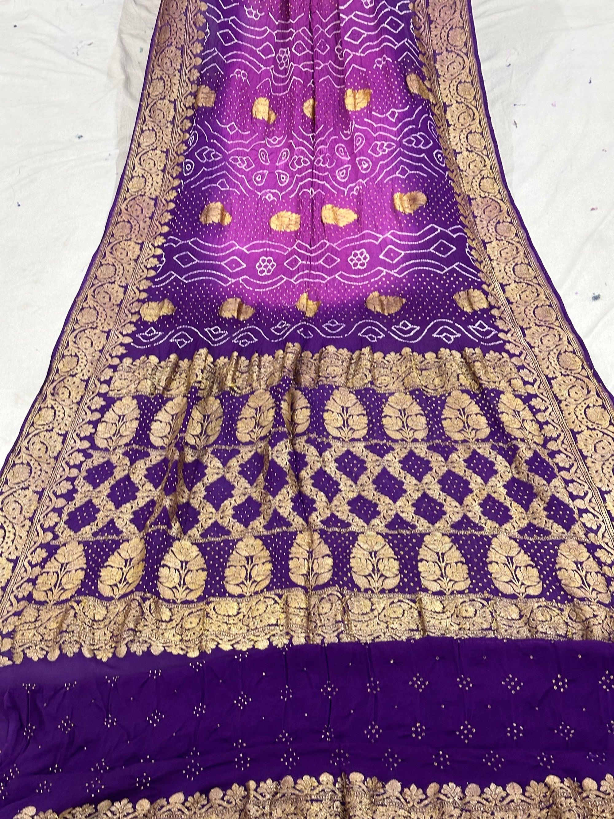 Pure Khaddi georgette Bandhani [Bandhej] Saree