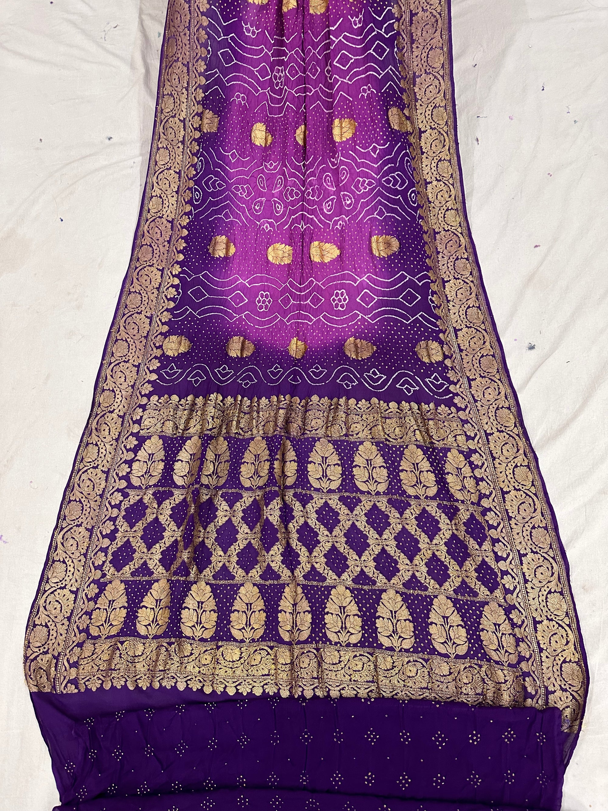 Pure Khaddi georgette Bandhani [Bandhej] Saree