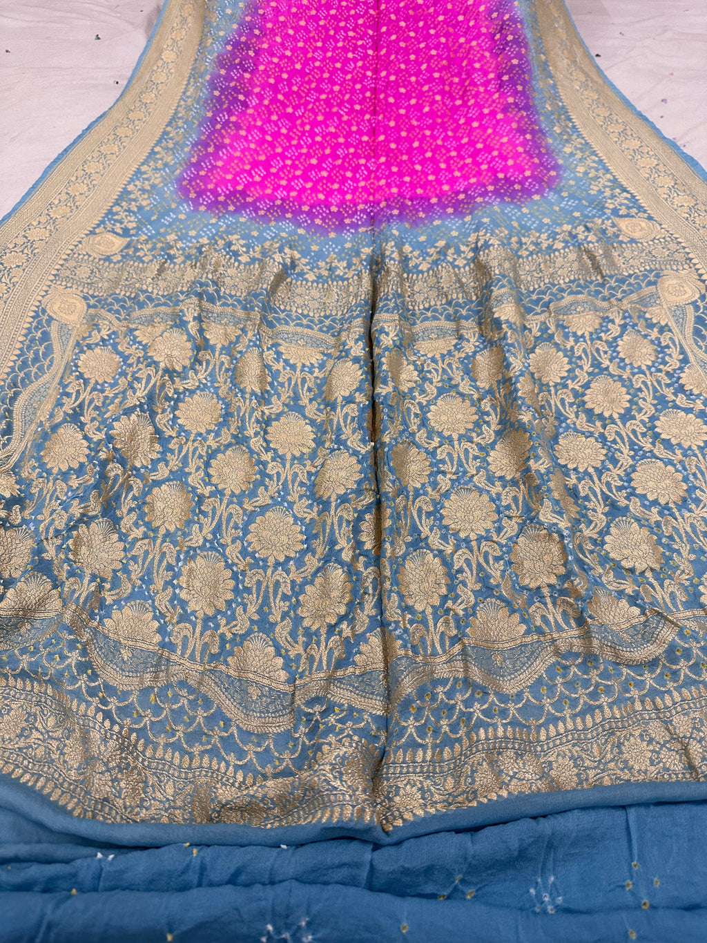 Pure Khaddi georgette Bandhani [Bandhej] Saree