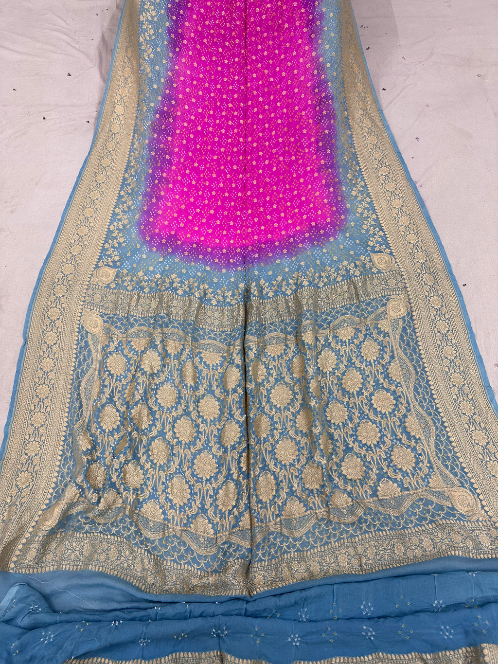 Pure Khaddi georgette Bandhani [Bandhej] Saree