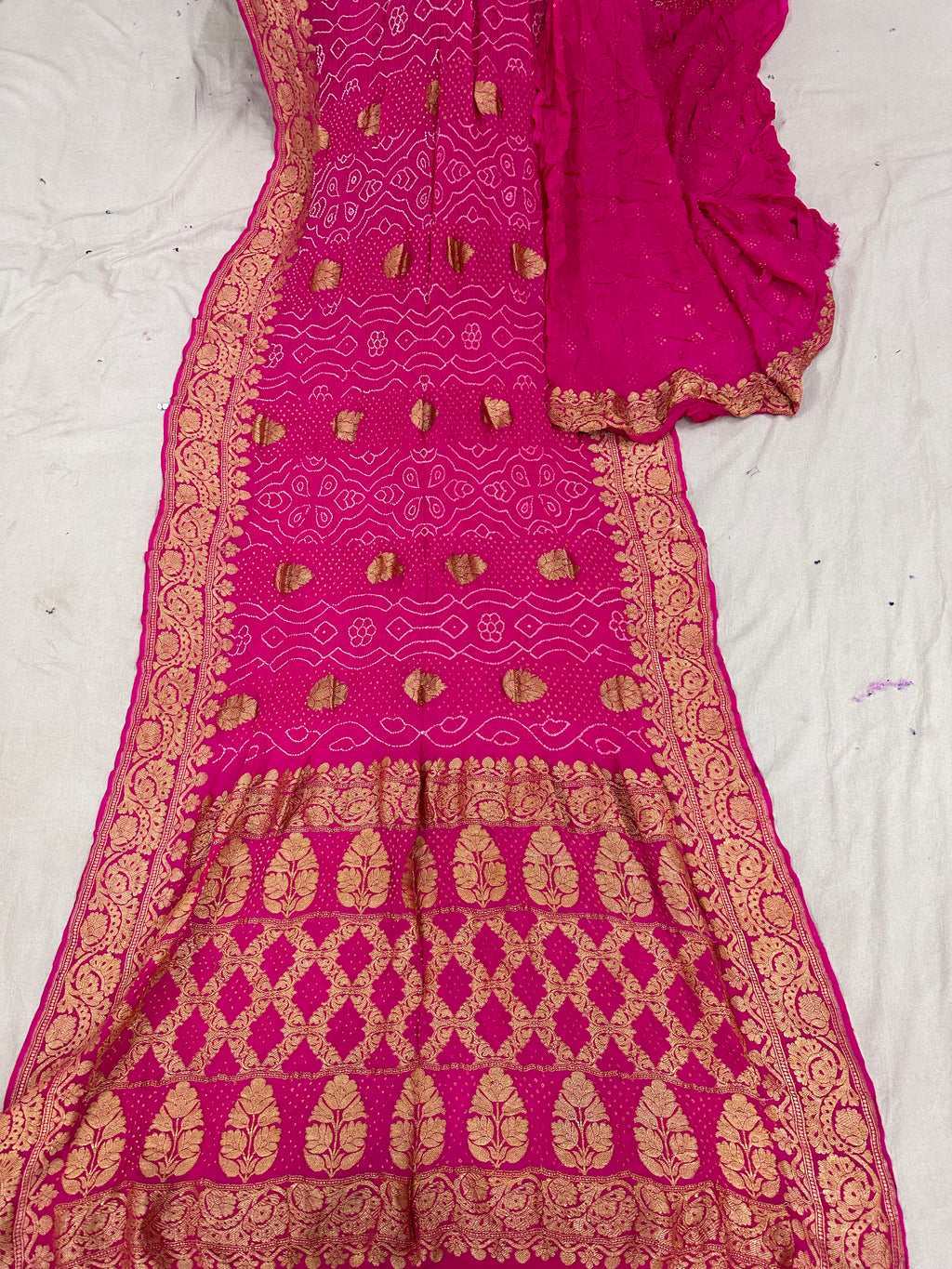 Pure Khaddi georgette Bandhani [Bandhej] Saree