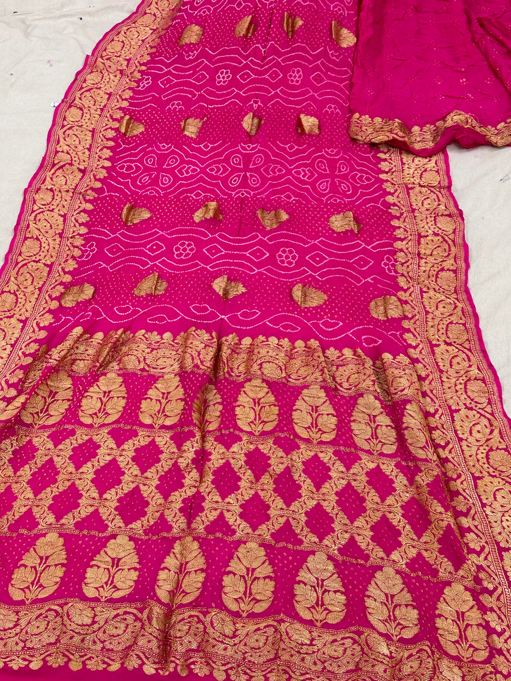 Pure Khaddi georgette Bandhani [Bandhej] Saree