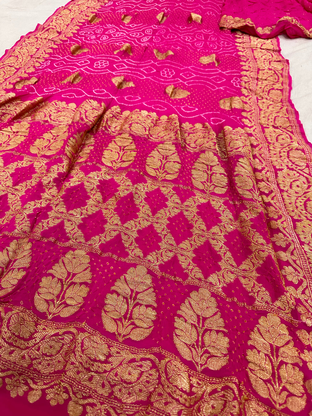 Pure Khaddi georgette Bandhani [Bandhej] Saree