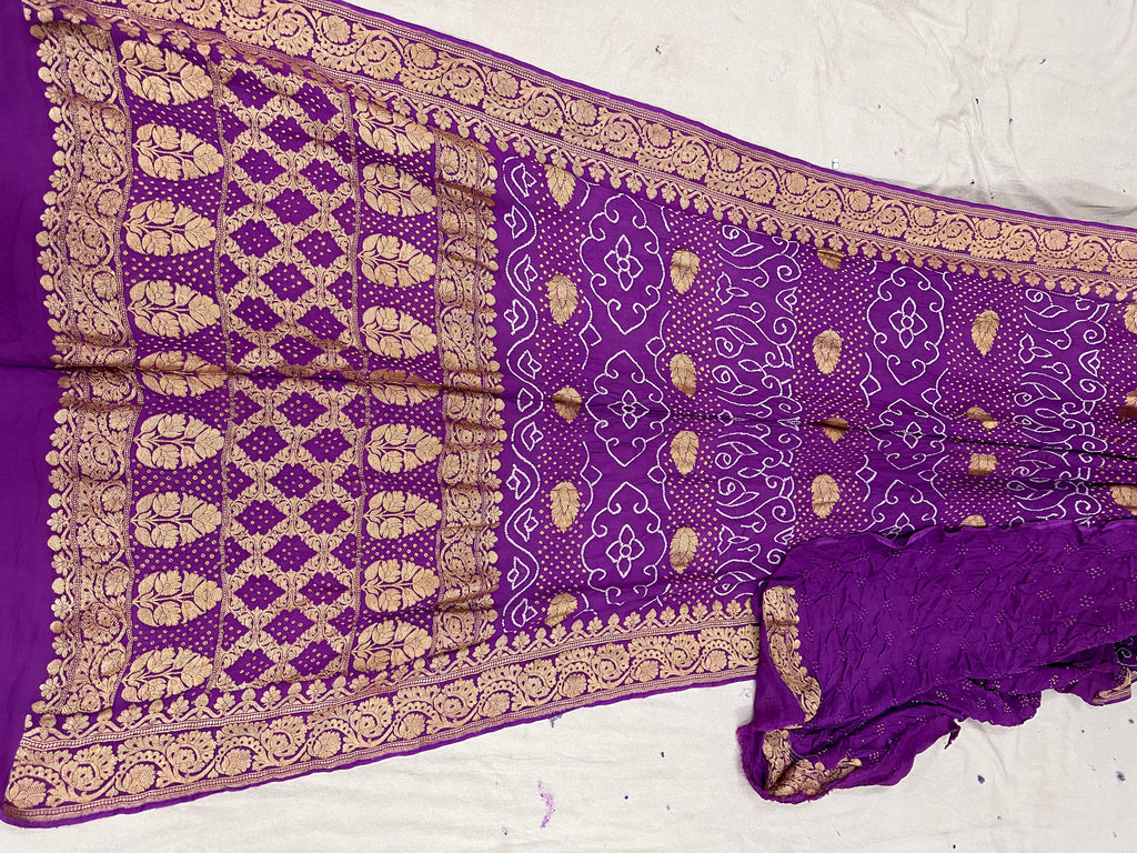 Pure Khaddi georgette Bandhani [Bandhej] Saree
