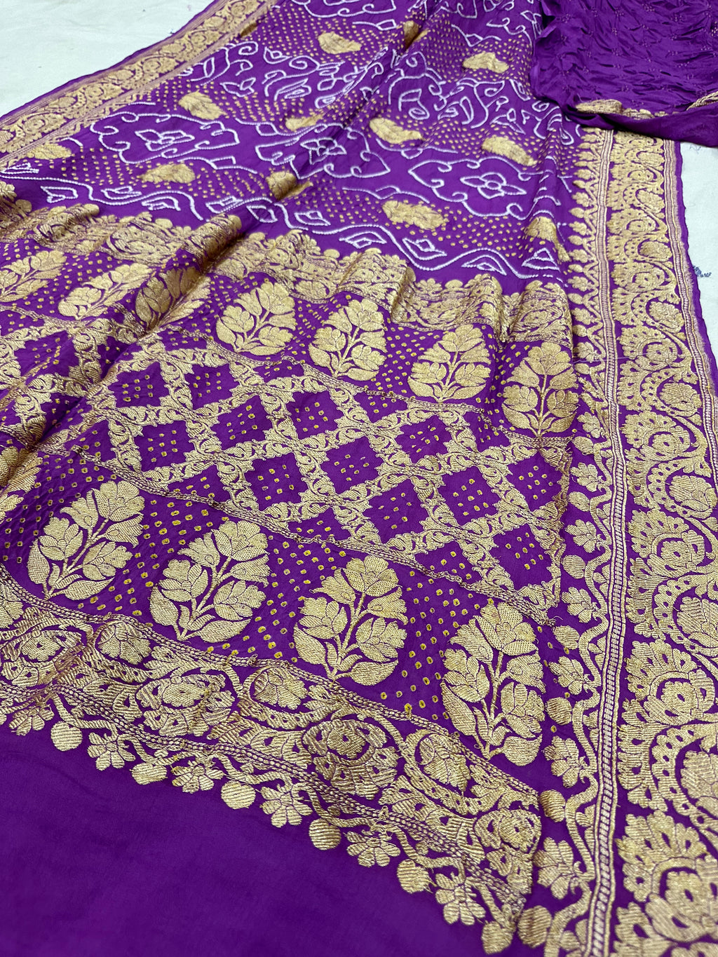 Pure Khaddi georgette Bandhani [Bandhej] Saree